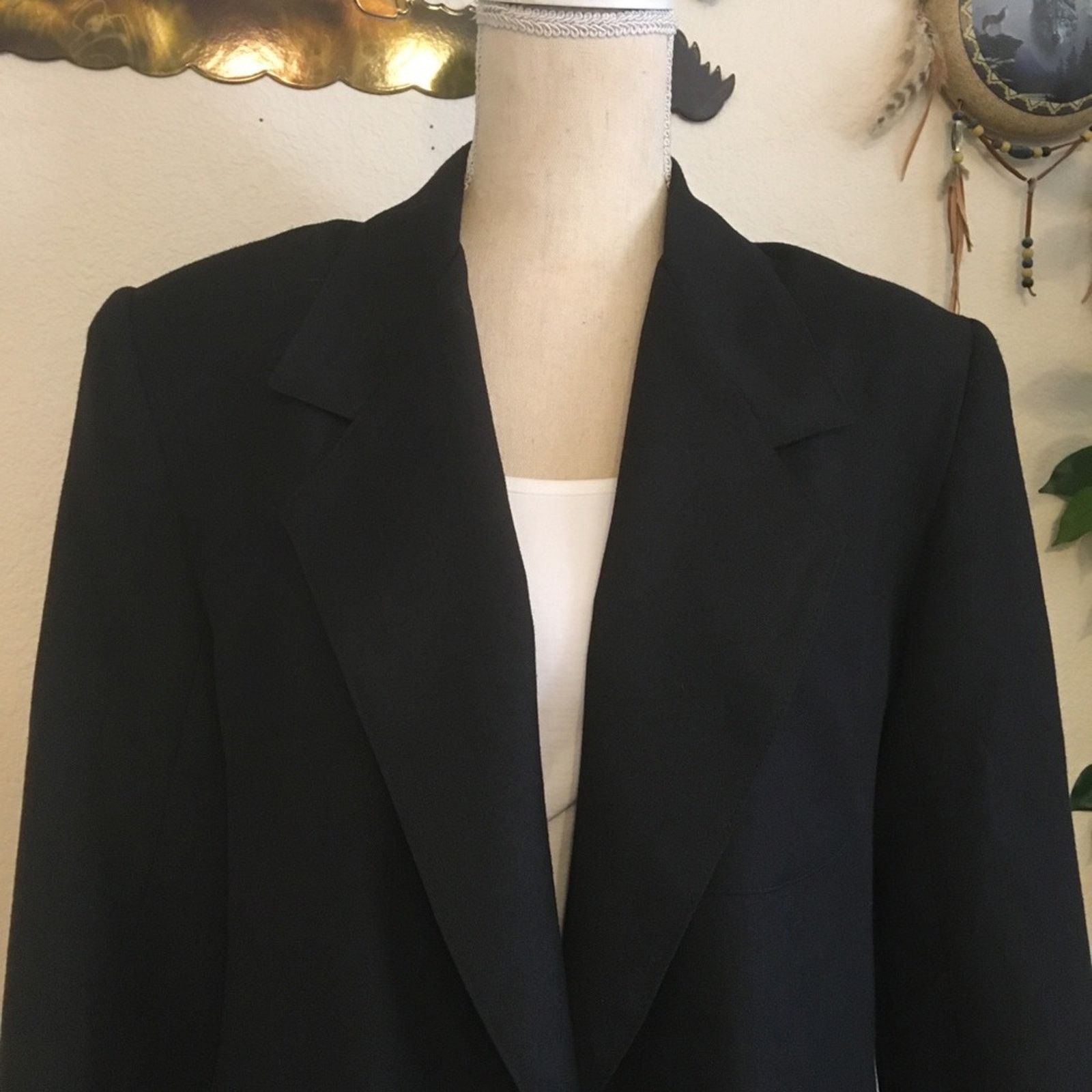Vintage Vintage 80s EMO dark navy button front suit jacket Size XL / US 12-14 / IT 48-50 - 3 Thumbnail