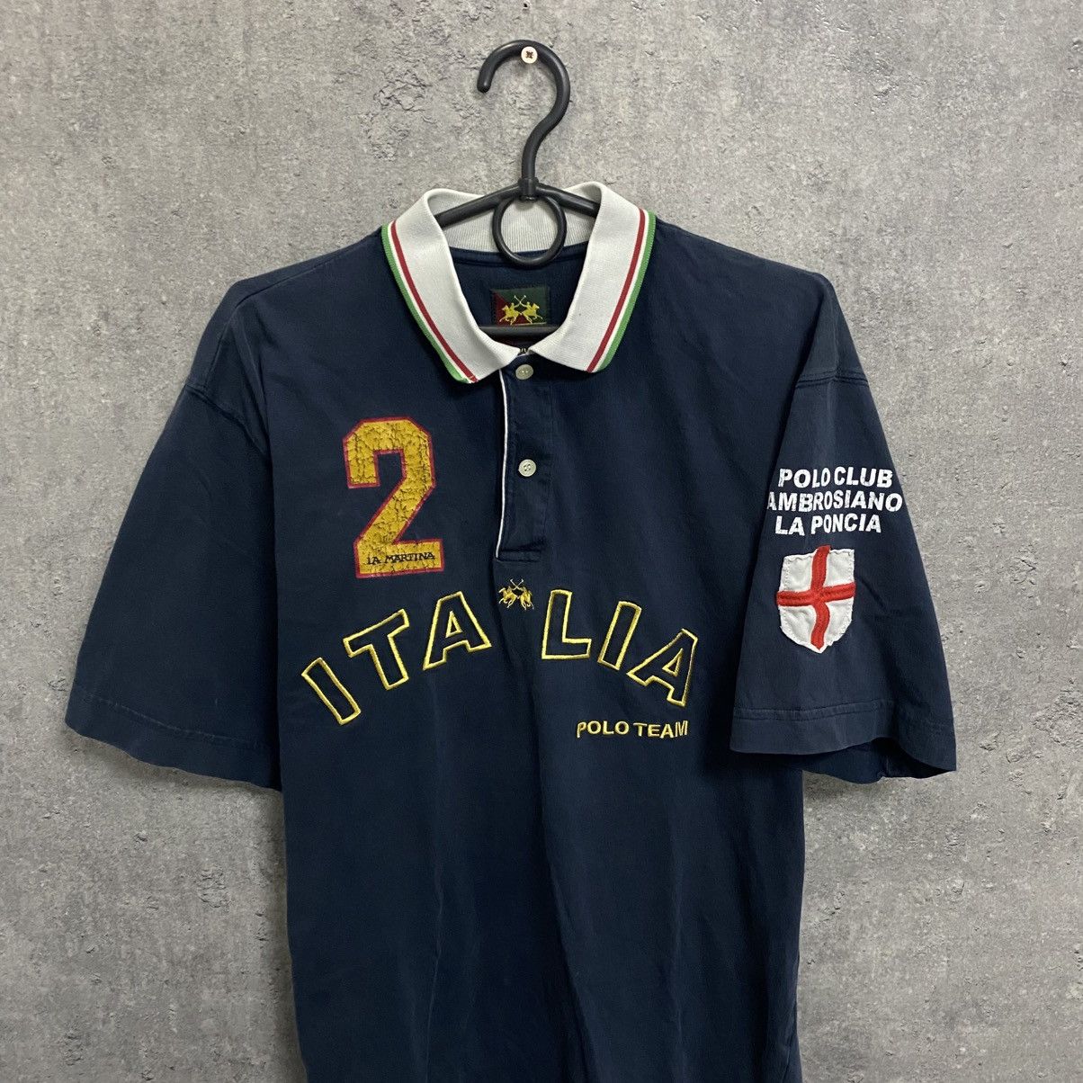 La Martina Vintage La Martina Italia Polo Team Polo T Shirt Rugby Size US XL / EU 56 / 4 - 4 Thumbnail