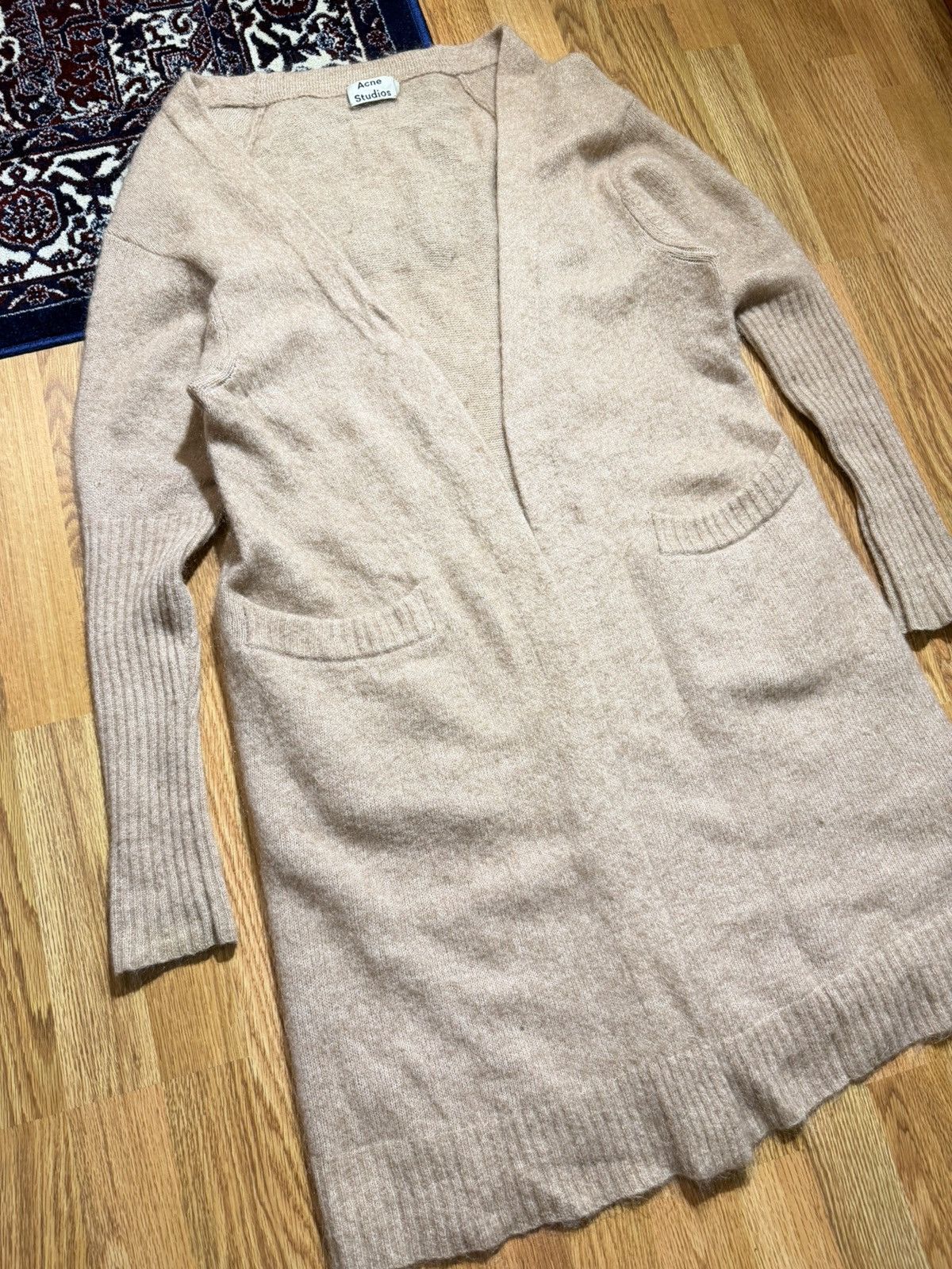 Acne Studios Acne Studios Raya Mohair Cardigan - Dusty Paw Beige - Size S Size S / US 4 / IT 40 - 2 Thumbnail
