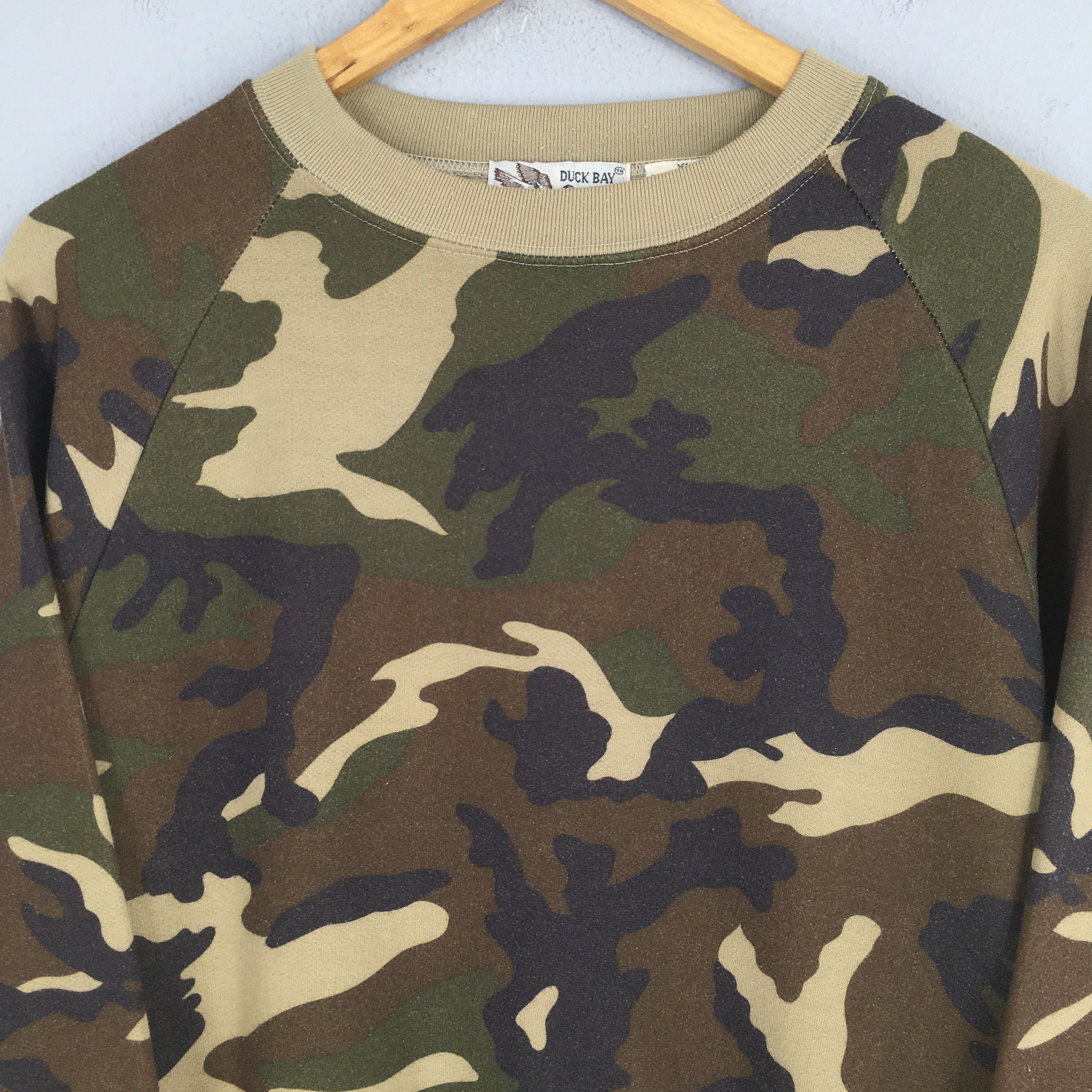 Habitat Vintage 80s Duck Bay Camouflage Sweatshirt XLarge Size US XL / EU 56 / 4 - 2 Thumbnail