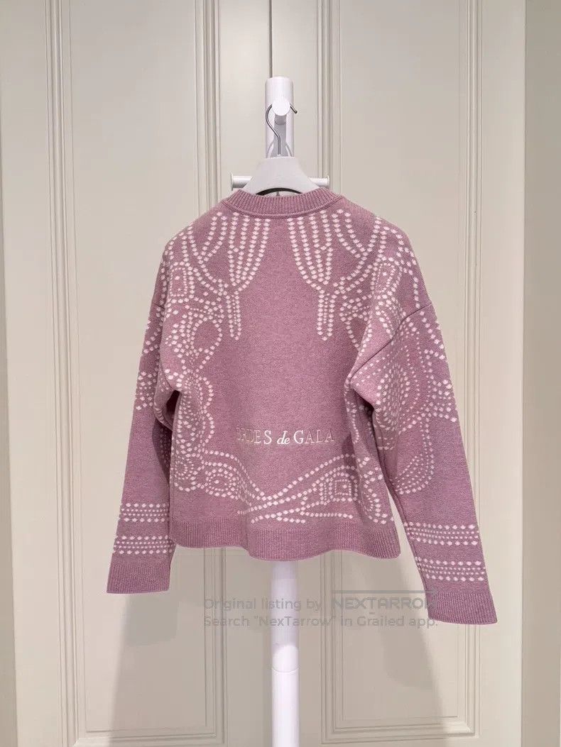 Hermes Hermes Lavender Purple Cashmere Knitwear Coat Size XS / US 0-2 / IT 36-38 - 2 Thumbnail