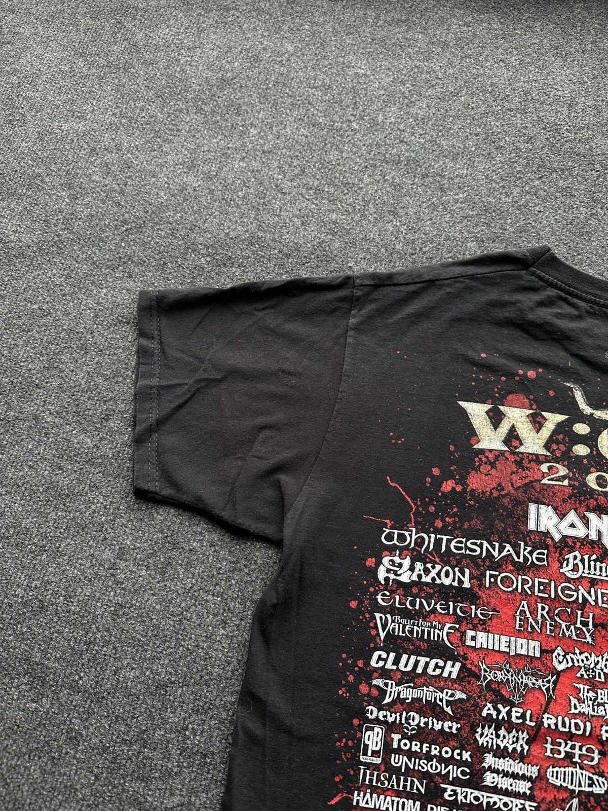 Band Tees 🚨 WACKET 2016 IRON MAIDEN Tee band big logo TOUR FEST Size US M / EU 48-50 / 2 - 9 Thumbnail