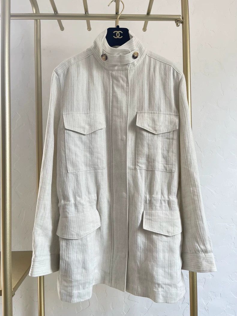 Loro Piana LORO PIANA White classic trench coat Size XS / US 0-2 / IT 36-38 - 1 Thumbnail