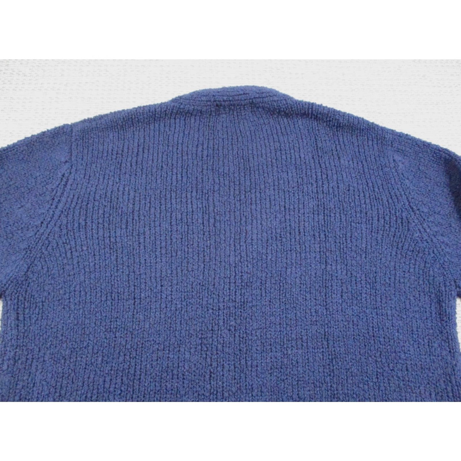 Vintage VINTAGE Leroy Sweater Cardigan Mens Large Blue 80s Knit Woven Button Front V-Neck Classic Pocketed Cardigan Mens Size US L / EU 52-54 / 3 - 7 Thumbnail