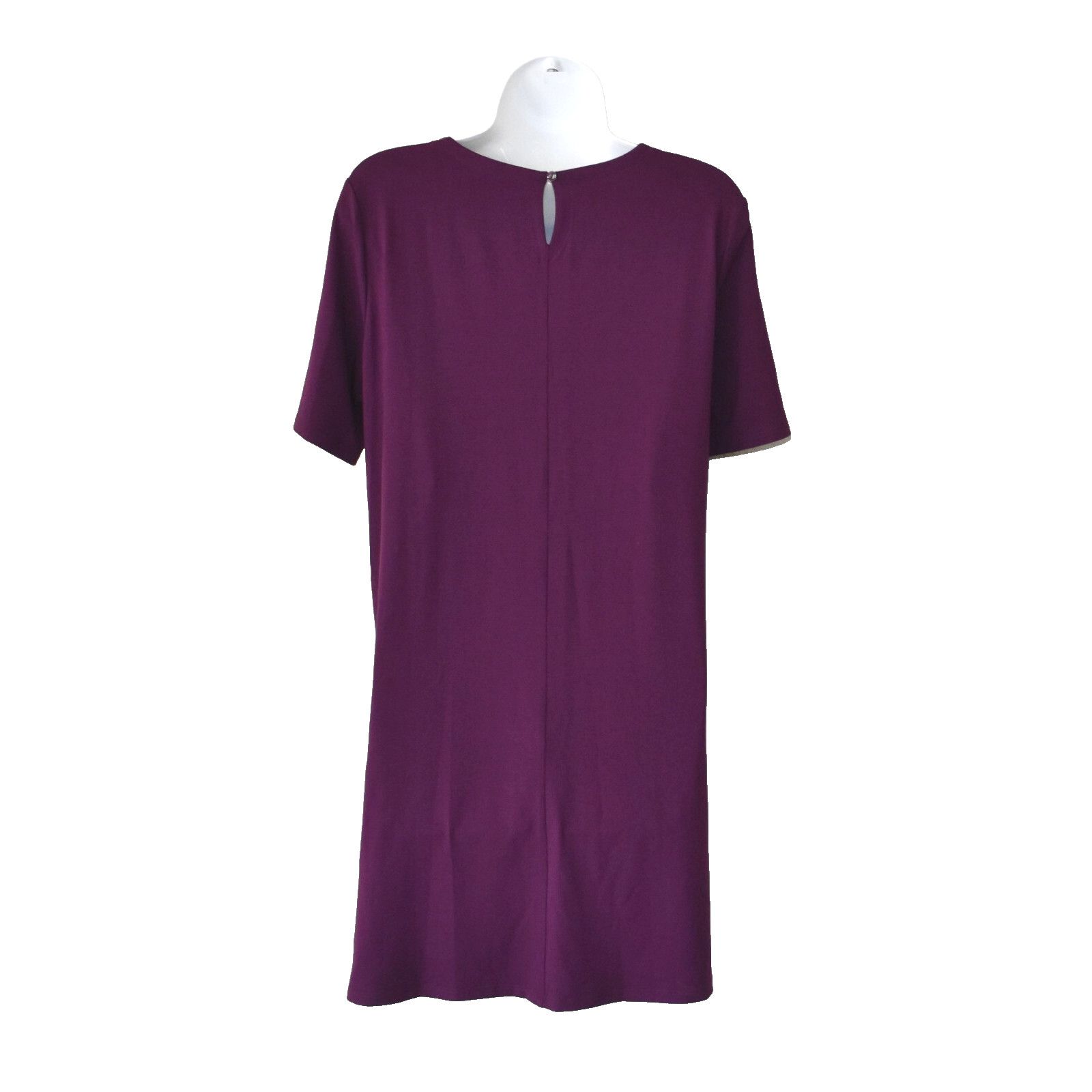 Eileen Fisher EILEEN FISHER Purple Jersey Short Sleeve Petite Dress Sz PL Size XL / US 12-14 / IT 48-50 - 3 Thumbnail