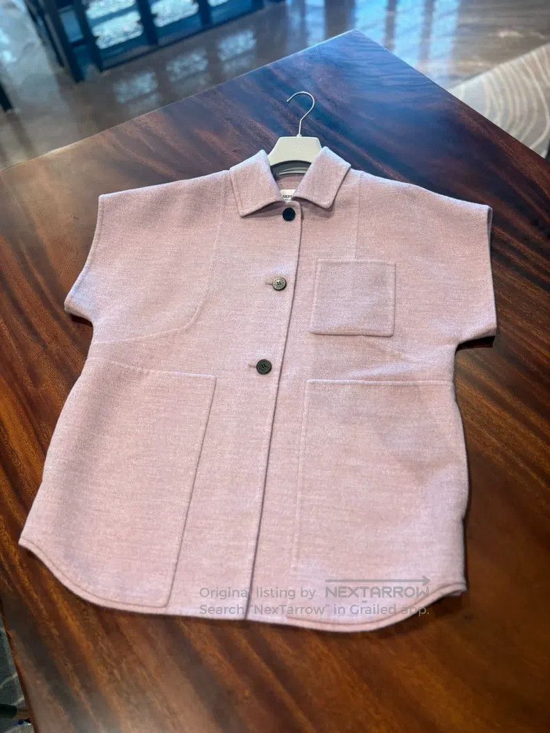 Hermes Hermes Spring/Summer Lilac Pink Cashmere Vest Jacket Size XS / US 0-2 / IT 36-38 - 3 Thumbnail