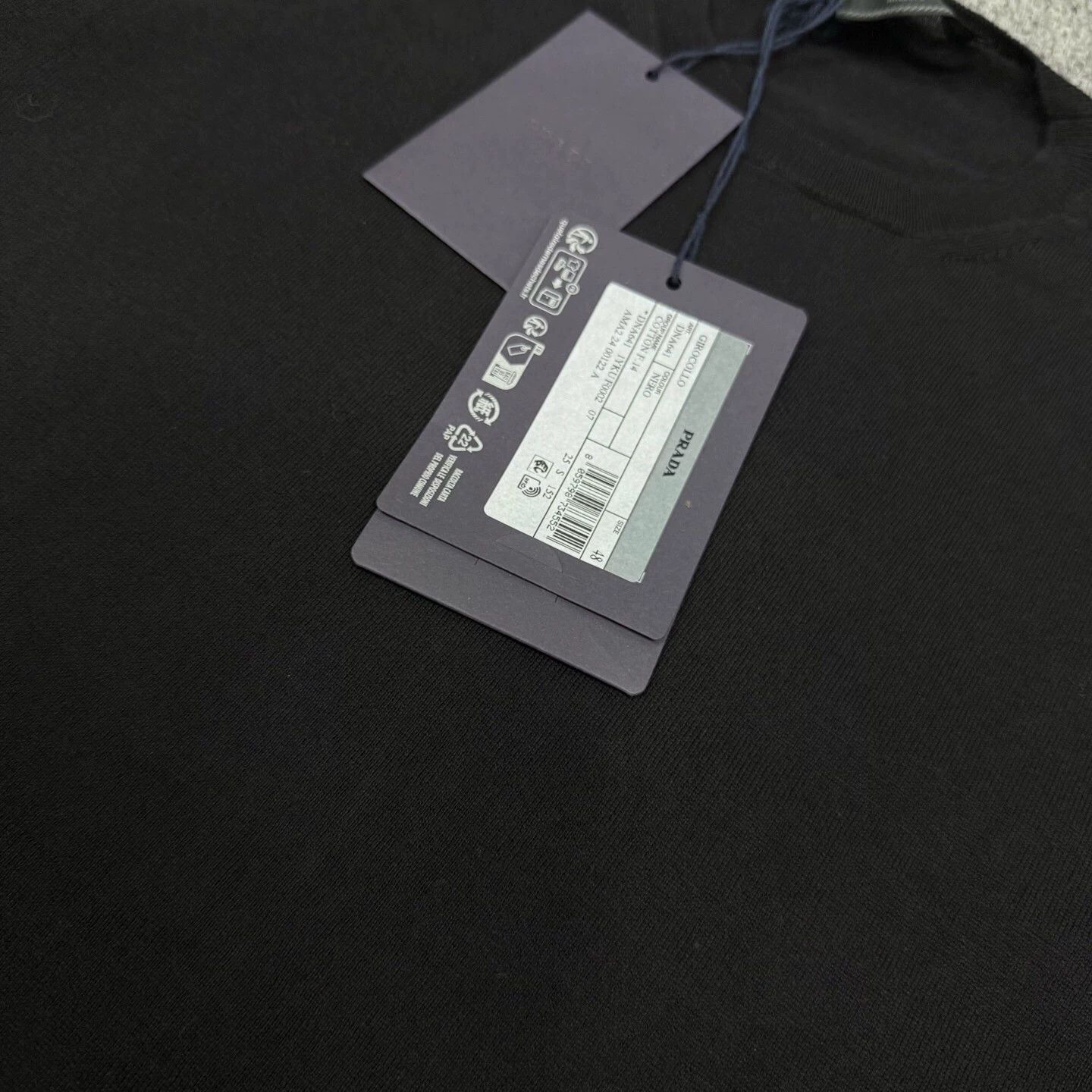 Prada Prada 24FW Black Long Sleeve Sweatshirt 48/50 NWT Size US M / EU 48-50 / 2 - 4 Thumbnail