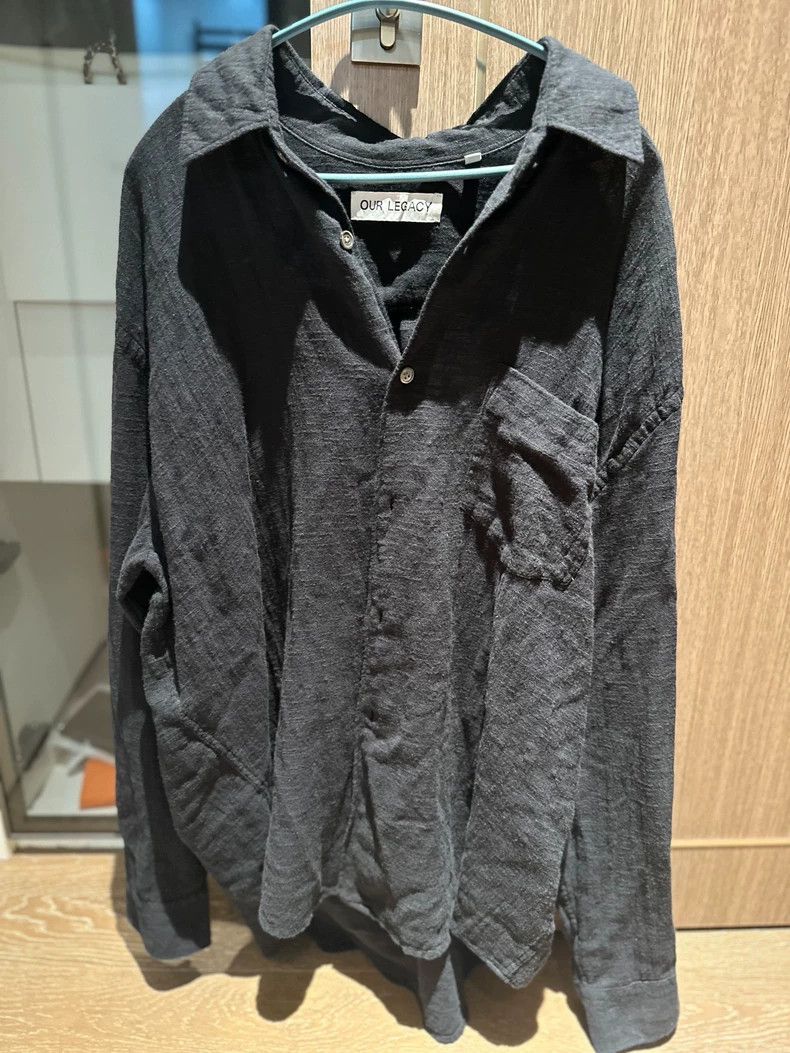 Our Legacy our legacy Black linen shirt 2504-Nextarrow Size US M / EU 48-50 / 2 - 5 Thumbnail