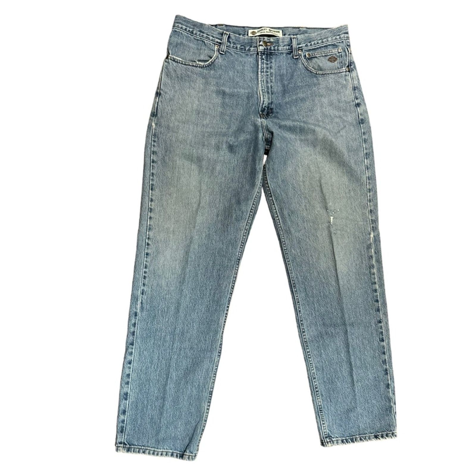 その他 G.O. Harley Davidson Men's 38 x 34 Distressed Jeans 100% Cotton