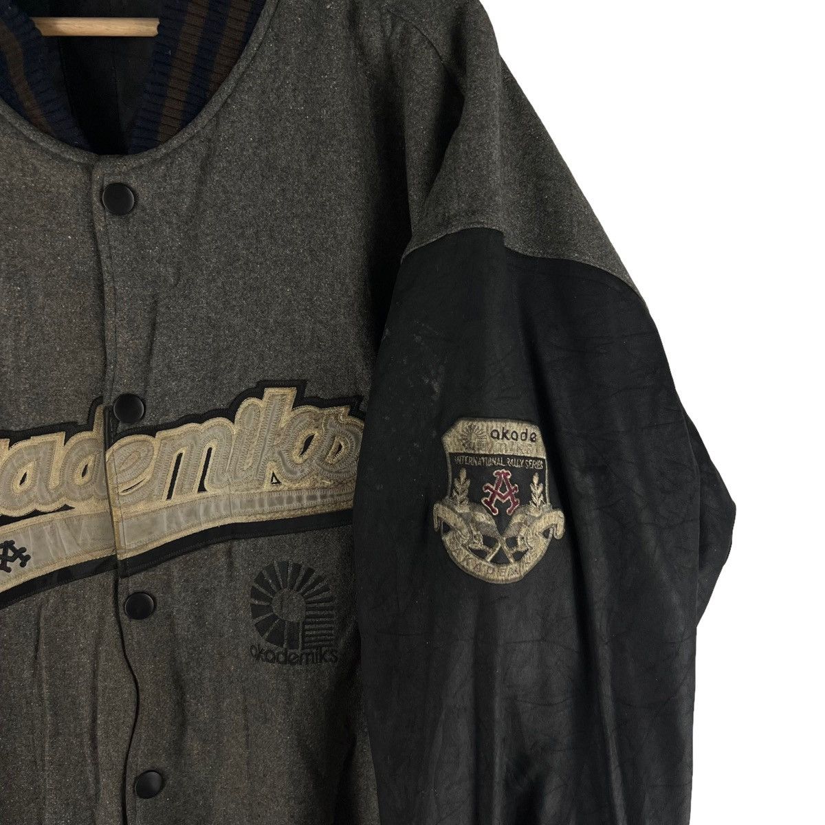 Japanese Brand 🔥90’s Vintage Varsity Bomber Jacket Alcademiko Big Logo Size US L / EU 52-54 / 3 - 6 Thumbnail
