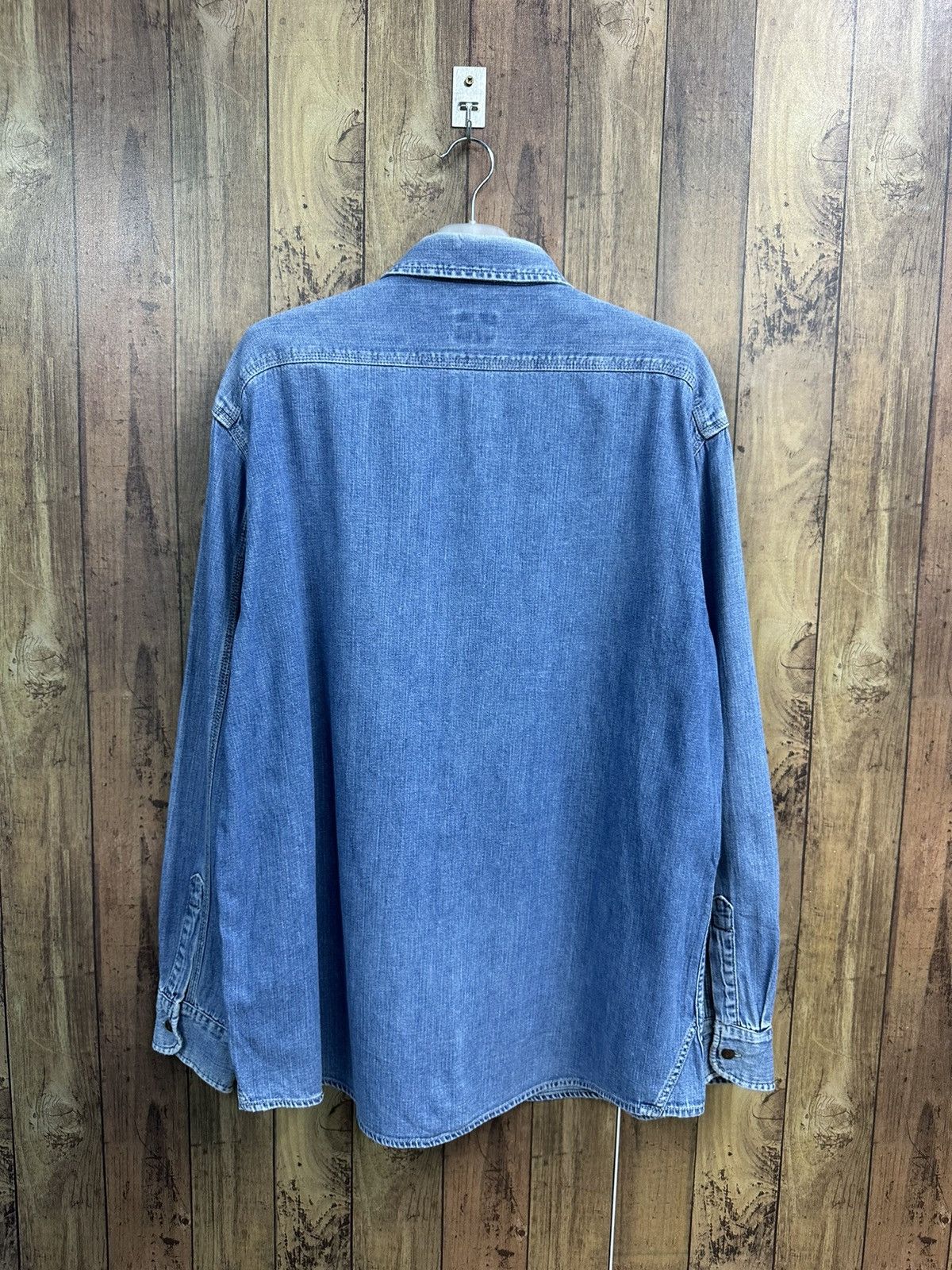 Levi's Levis Western 90s Vintage Denim Shirt A279 Size US L / EU 52-54 / 3 - 3 Thumbnail