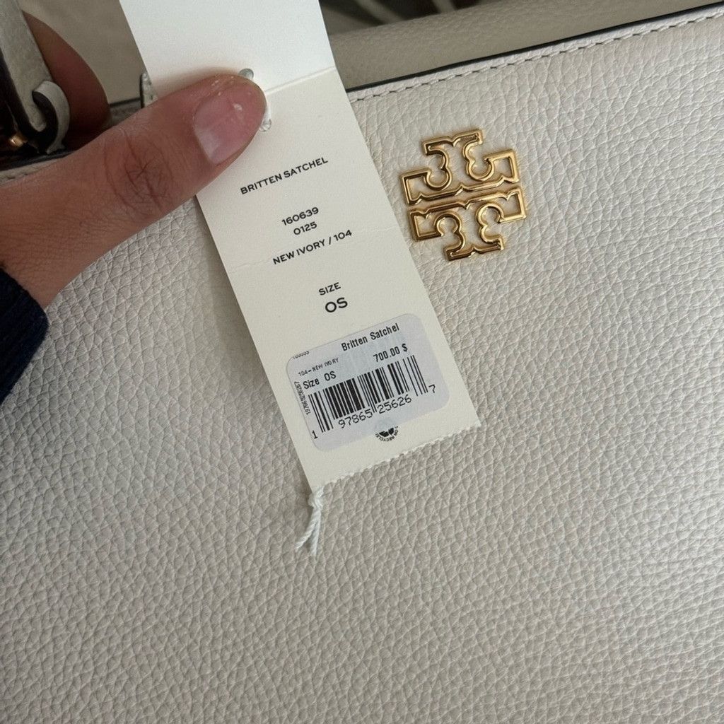 Tory Burch Tory Burch Cream Satchel with Gold Accents Size ONE SIZE - 8 Thumbnail