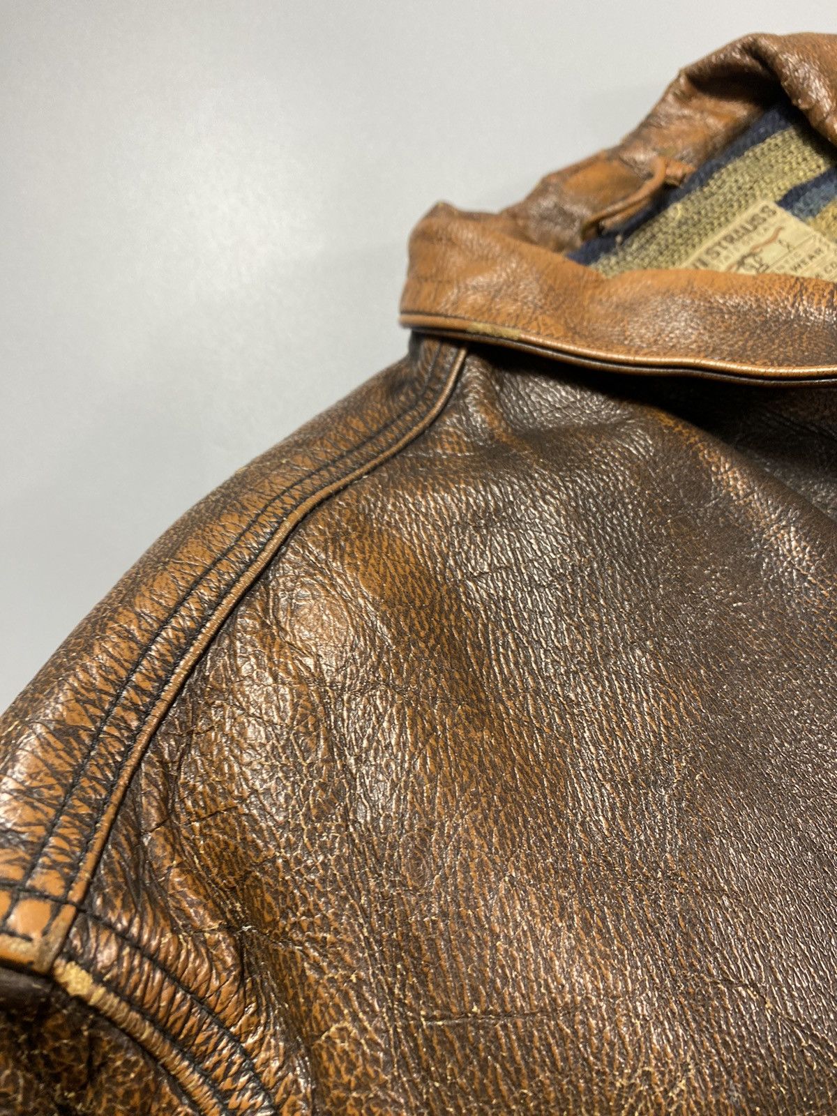 Levi's Grail! 1970s Levis Long Horn Trucker Leather Jacket Size US L / EU 52-54 / 3 - 17 Thumbnail