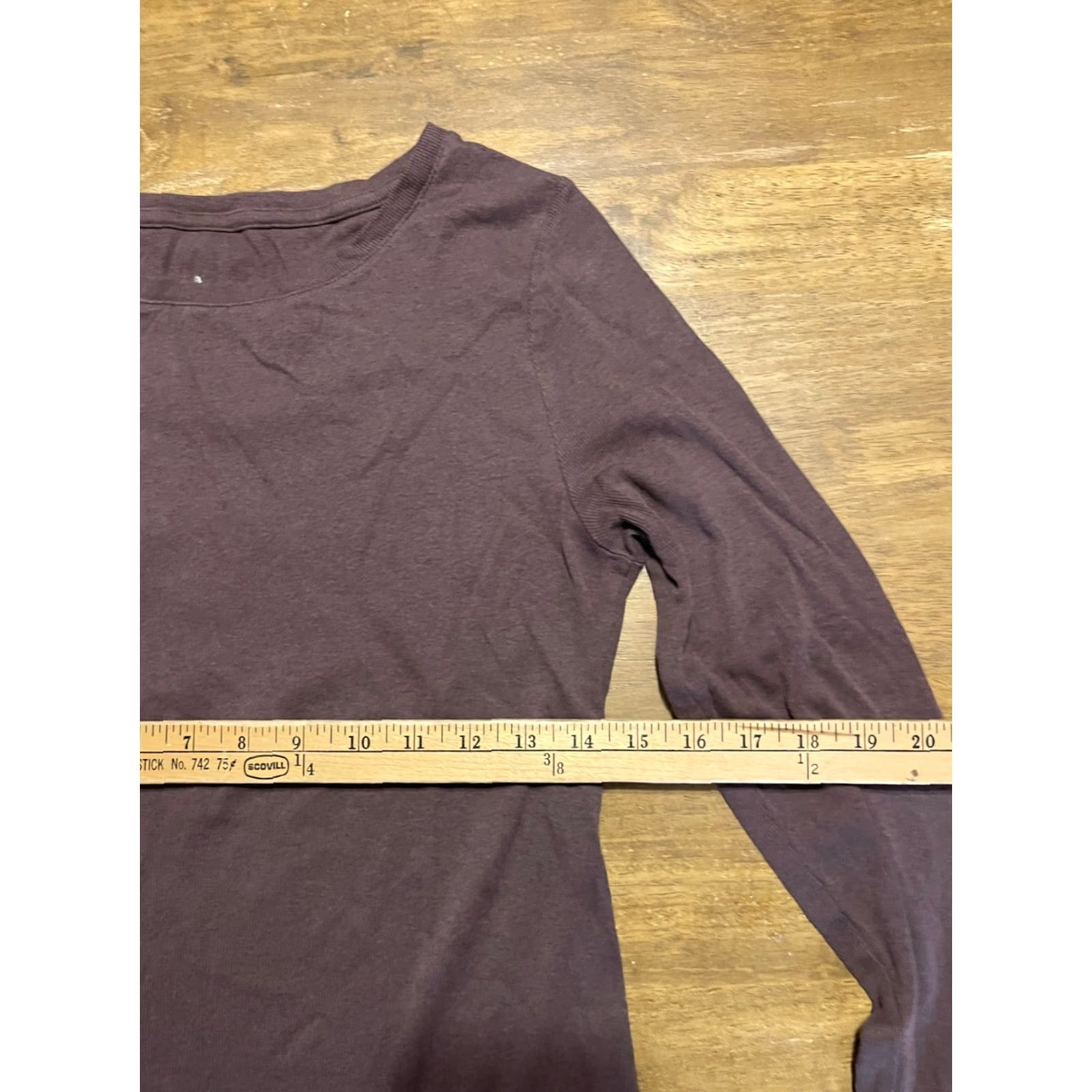 Vintage A New Day Shirt Women's Medium Brown Long Sleeve Round Neck Shirt Mens? Size M / US 6-8 / IT 42-44 - 5 Thumbnail