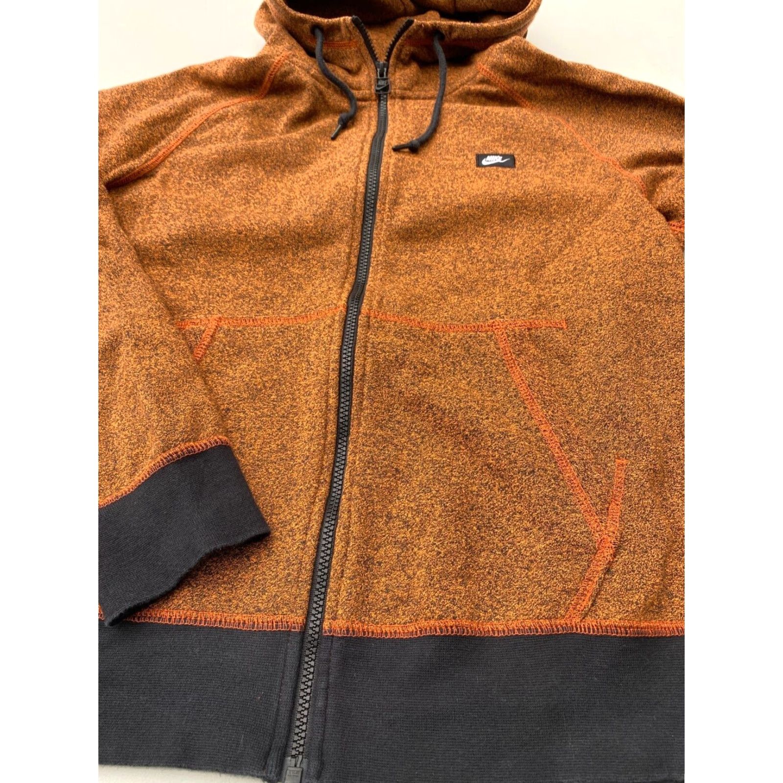 Nike VINTAGE Nike Hoodie Full Zip Mens Regular Size M Orange Logo 90s Style Size US M / EU 48-50 / 2 - 5 Thumbnail