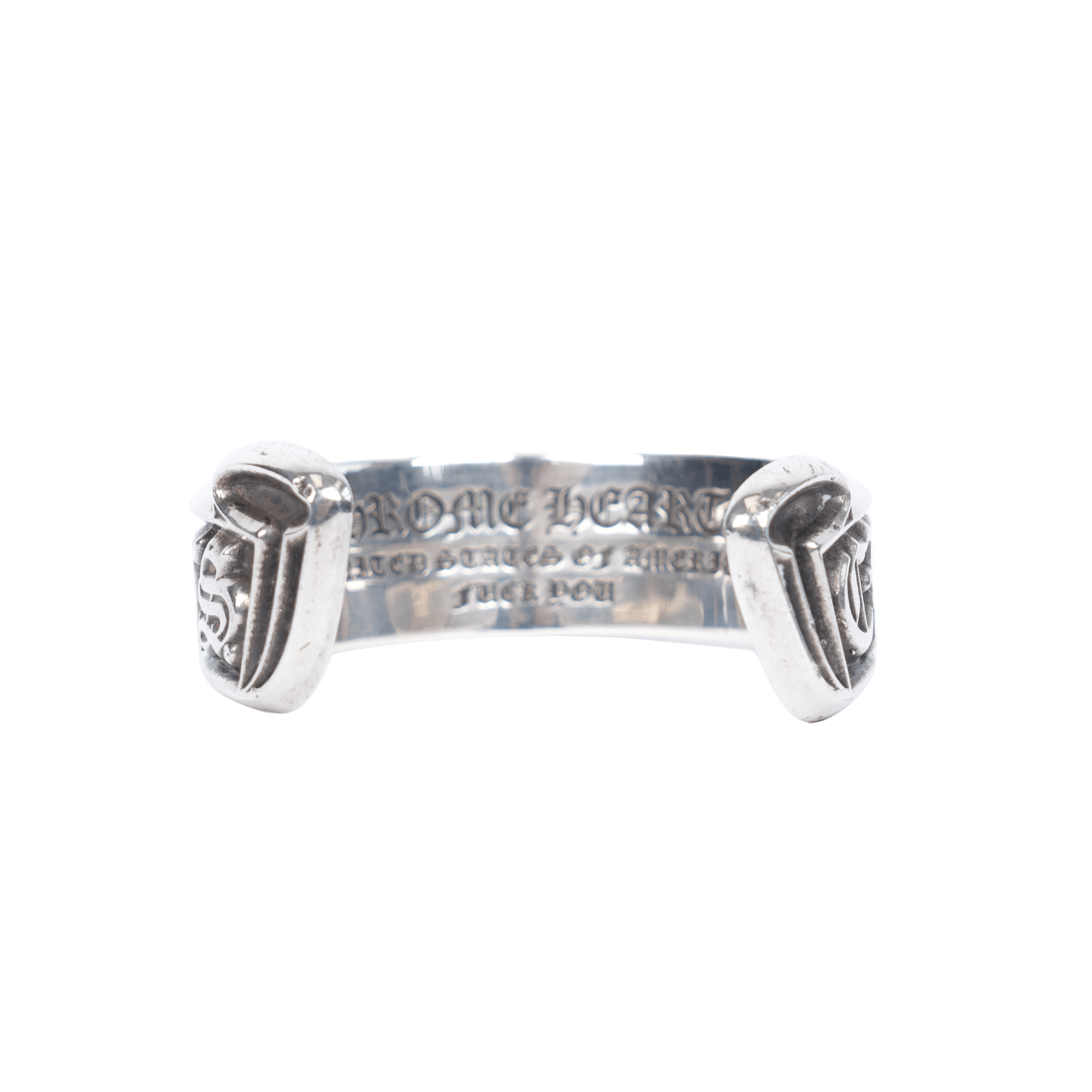 Chrome Hearts CHROME HEARTS SCROLL LOGO BANGLE .925 SILVER BRACELET Size ONE SIZE - 2 Thumbnail