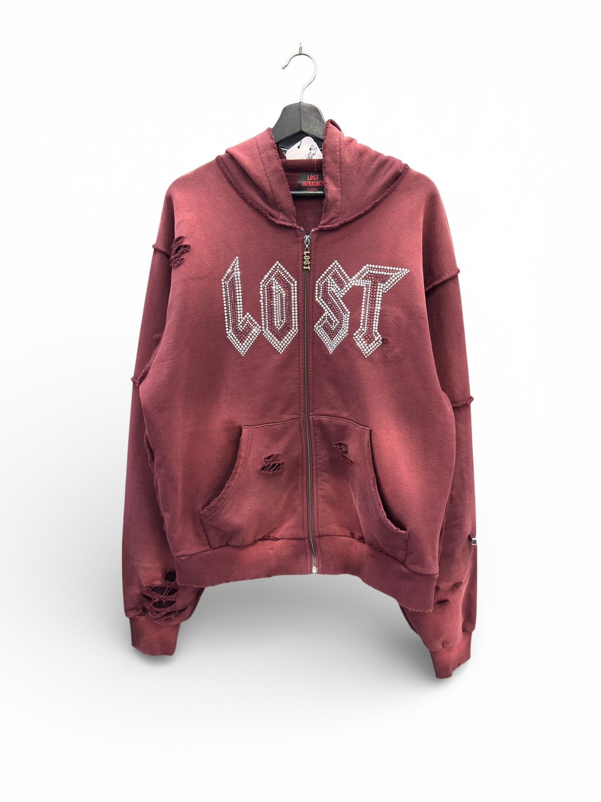 LOST INTRICACY Lost Intricacy Rhinestone Zip Up Hoodie Size US L / EU 52-54 / 3 - 1 Thumbnail
