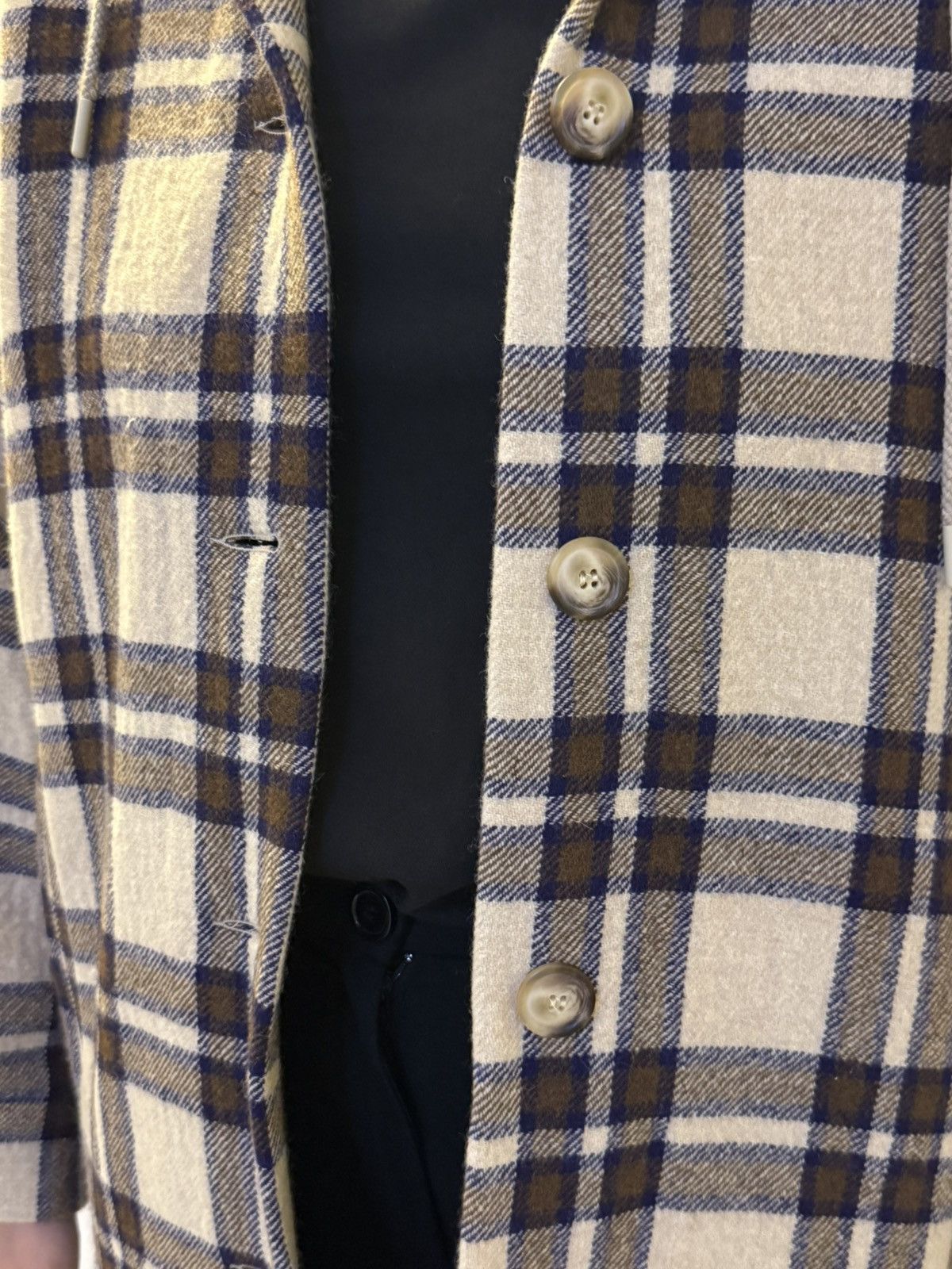 ba&sh Ba&sh brown and cream plaid wool coat Size M / US 6-8 / IT 42-44 - 3 Thumbnail