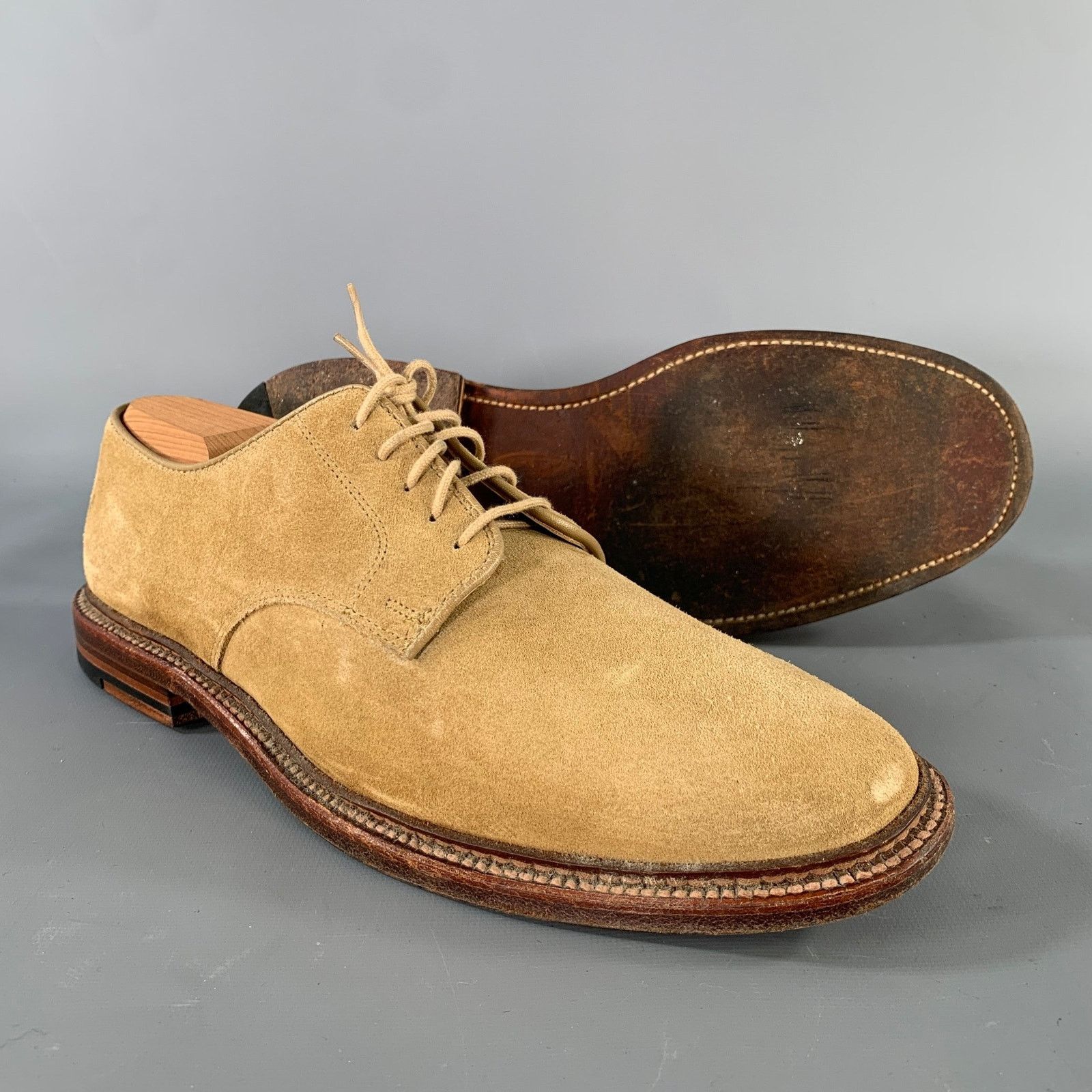 Alden ALDEN Size 8.5 Tan Suede Derby Lace Up Shoes Size US 8.5 / EU 41-42 - 4 Thumbnail
