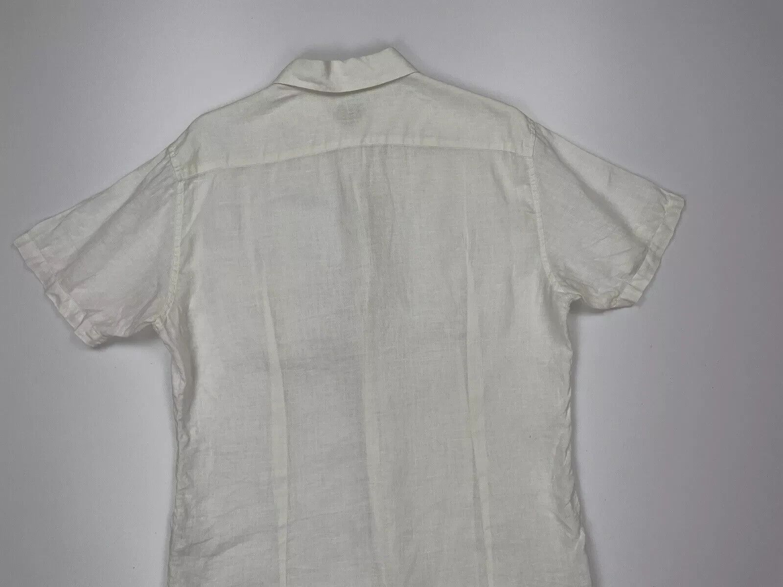 C.P. Company C.P. Company Linen Men Short sleeve Button-up Shirt White Size US L / EU 52-54 / 3 - 10 Thumbnail