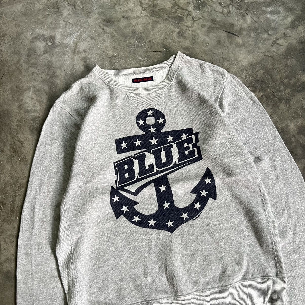 Blue Blue Japan 2000’s Blue Blue Japan by H.R Market Crewneck Size US M / EU 48-50 / 2 - 2 Thumbnail