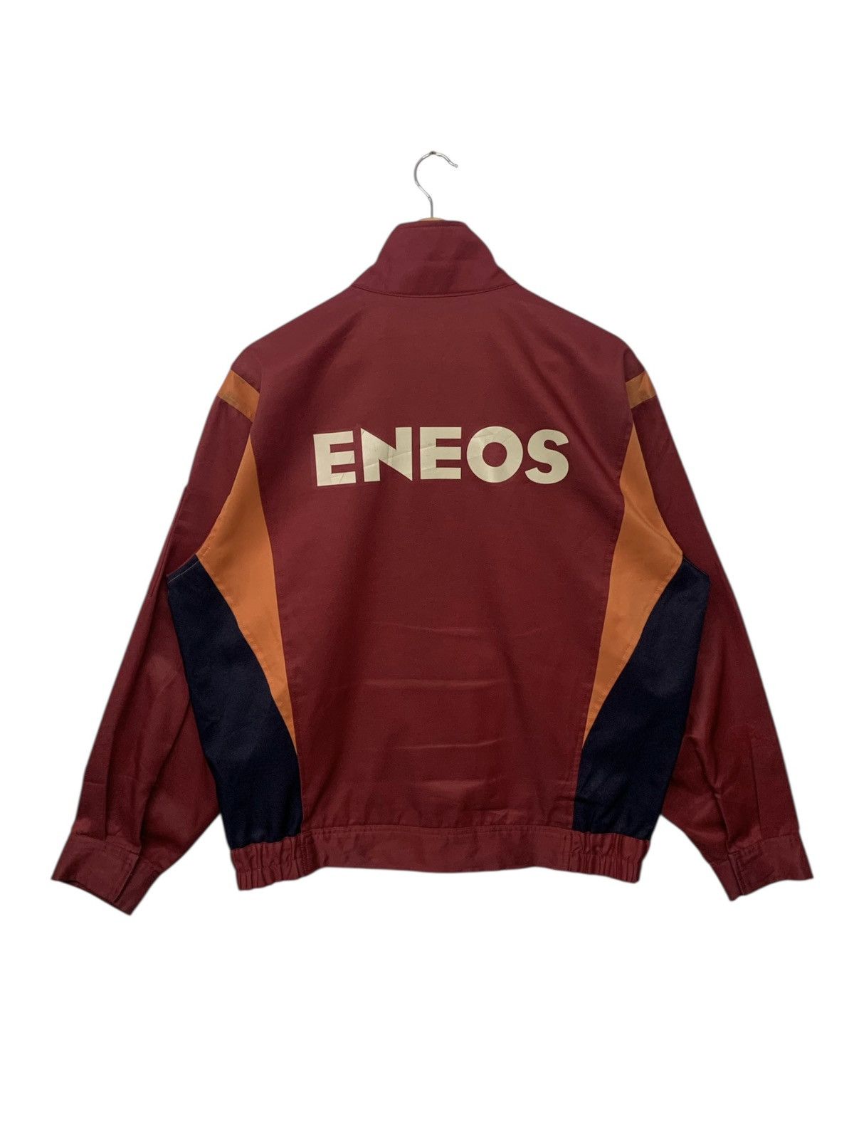Vintage Vintage Eneos "Initial D" Big Logo Zipper Down Worker Jacket Size US L / EU 52-54 / 3 - 3 Thumbnail