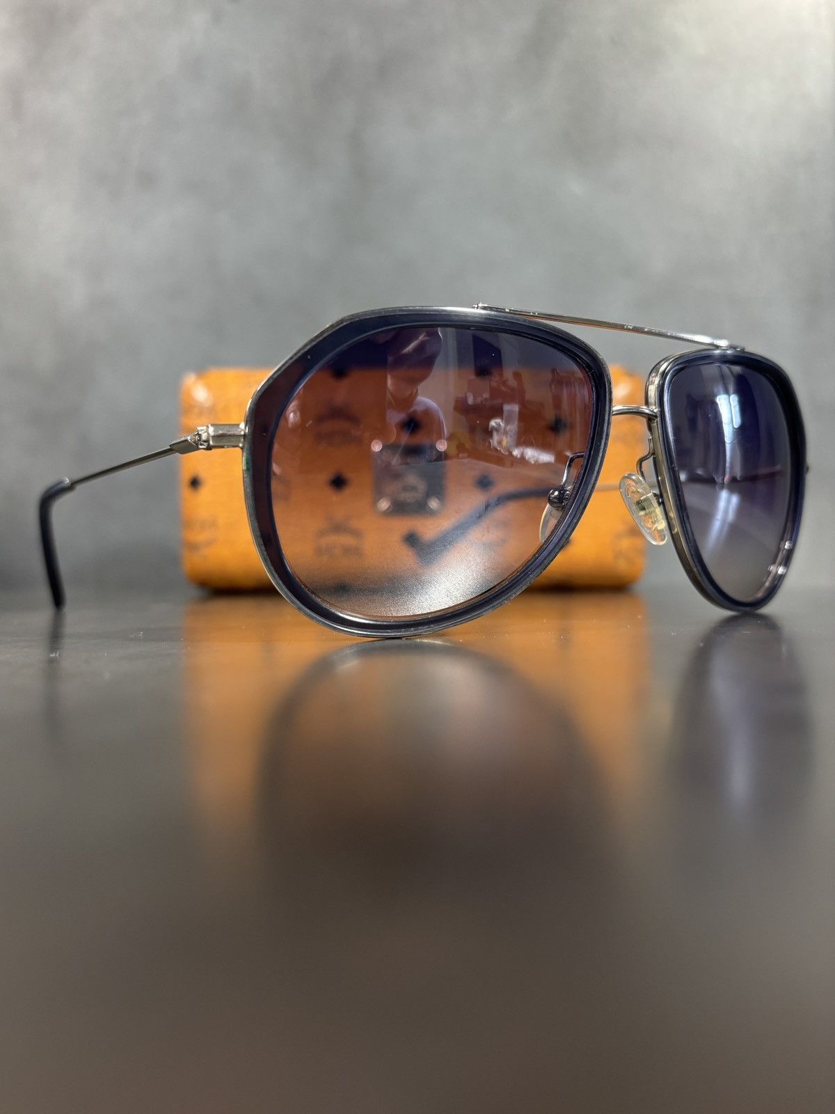 MCM MCM Sunglasses Metal Aviators Monogram 2010s Designer Italy Size ONE SIZE - 2 Thumbnail