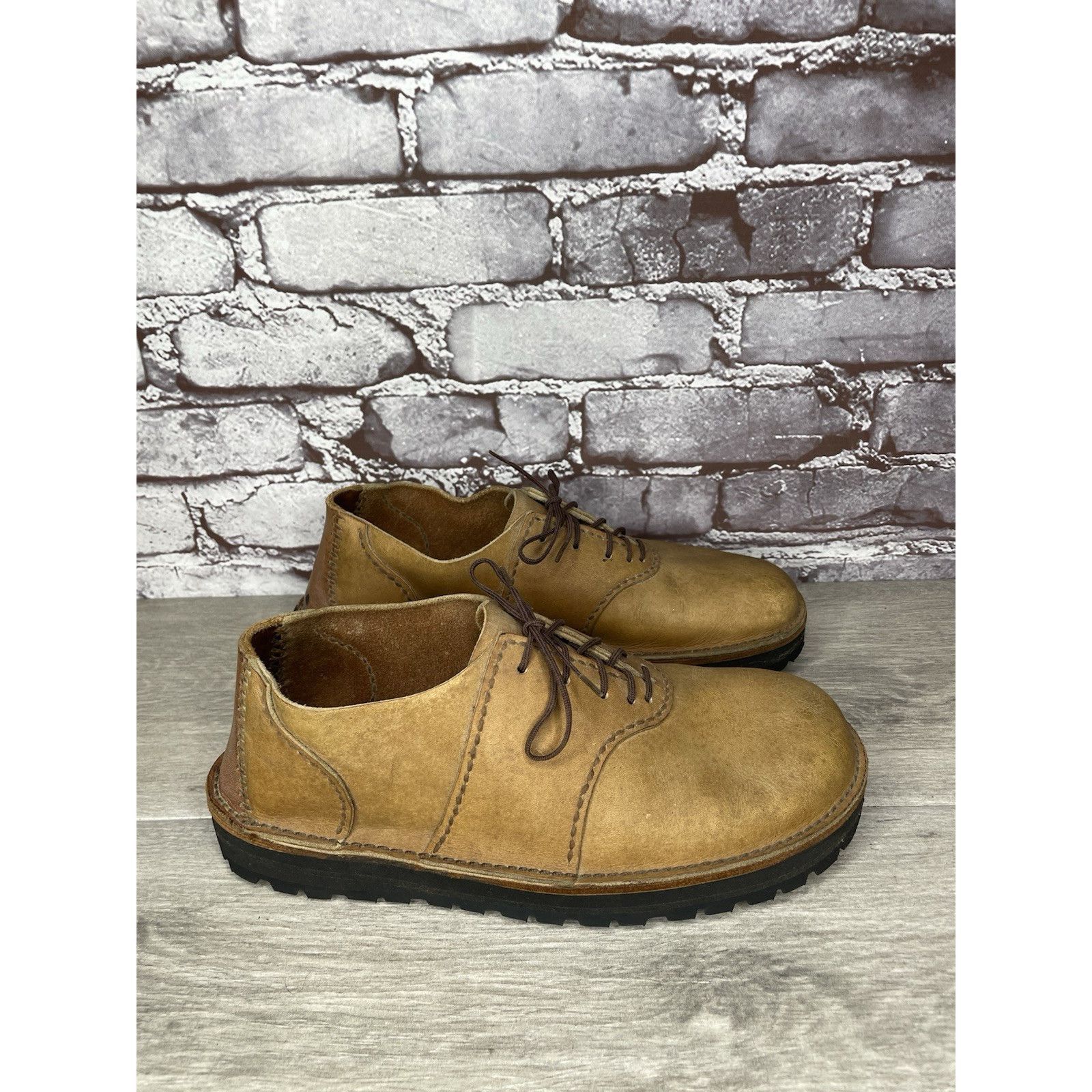 Vibram JF Vibram Brown Leather Casual Lace Up Oxfords Shoes Women S Size US 8.5 / IT 38.5 - 20 Thumbnail