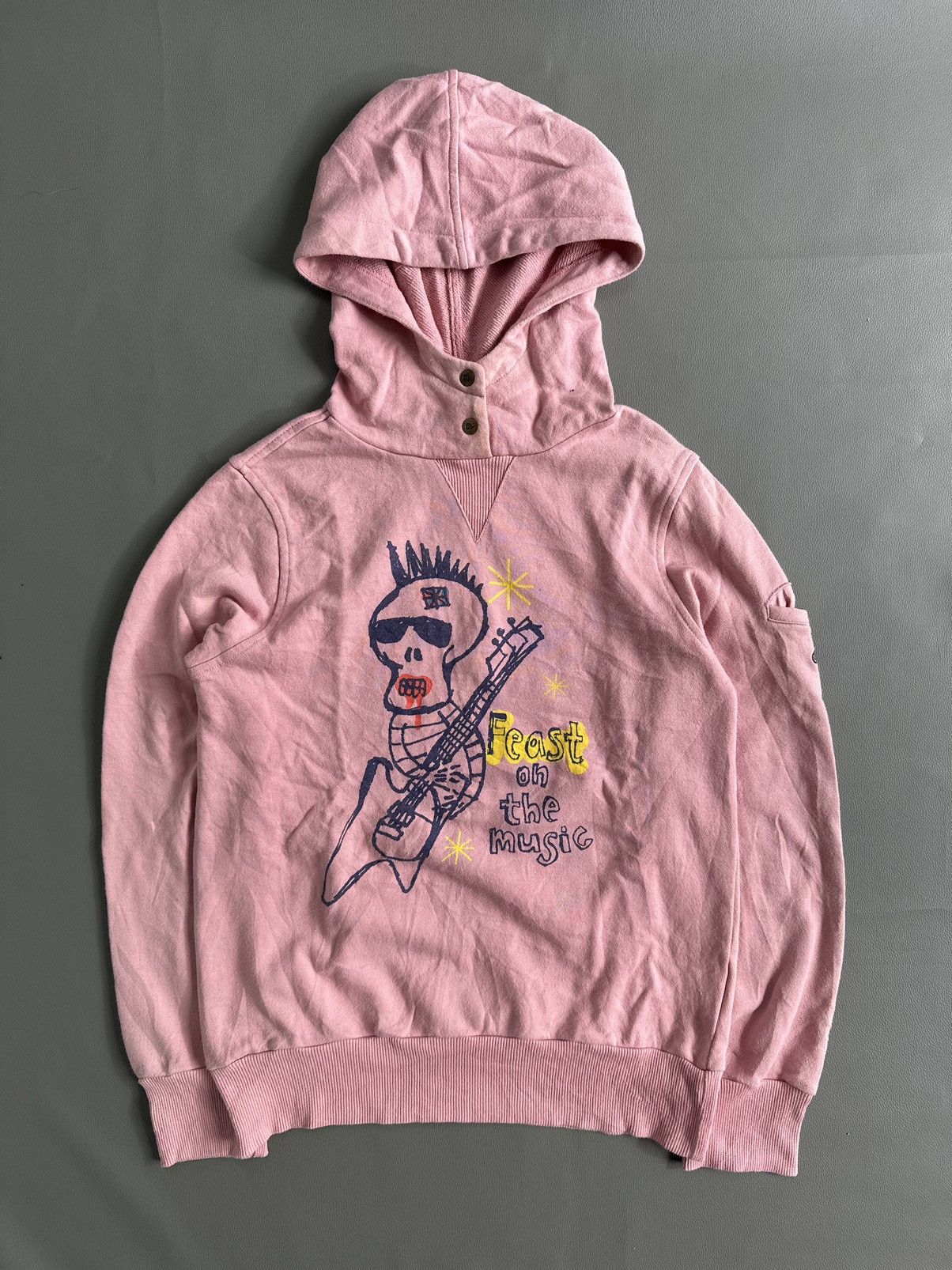 Japanese Brand × KMRii × Vintage GALOOP FEAST ON THE MUSIC ROCK AND ROLL HOODIE Size US M / EU 48-50 / 2 - 1 Thumbnail