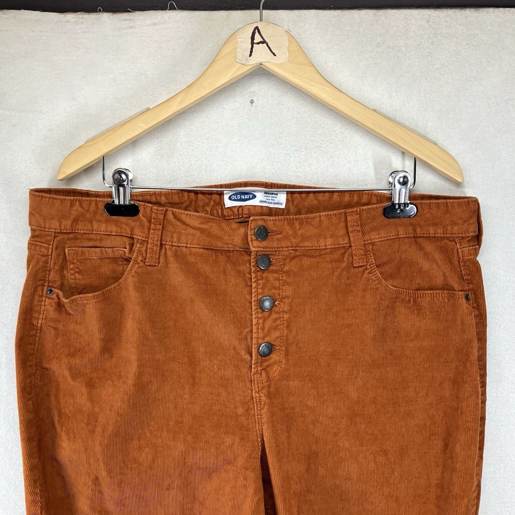 Old Navy Old Navy Rockstar Super Skinny Corduroy Pants 18 High Rise Slimming Fit Spice of Life Womens Size 40" / US 18 - 4 Thumbnail