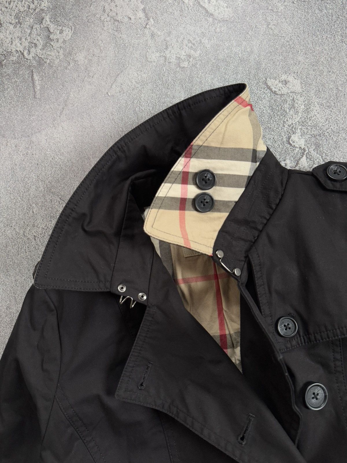 Burberry × Burberry Prorsum Burberry London L black double breasted trench coat jacket Size L / US 10 / IT 46 - 5 Thumbnail
