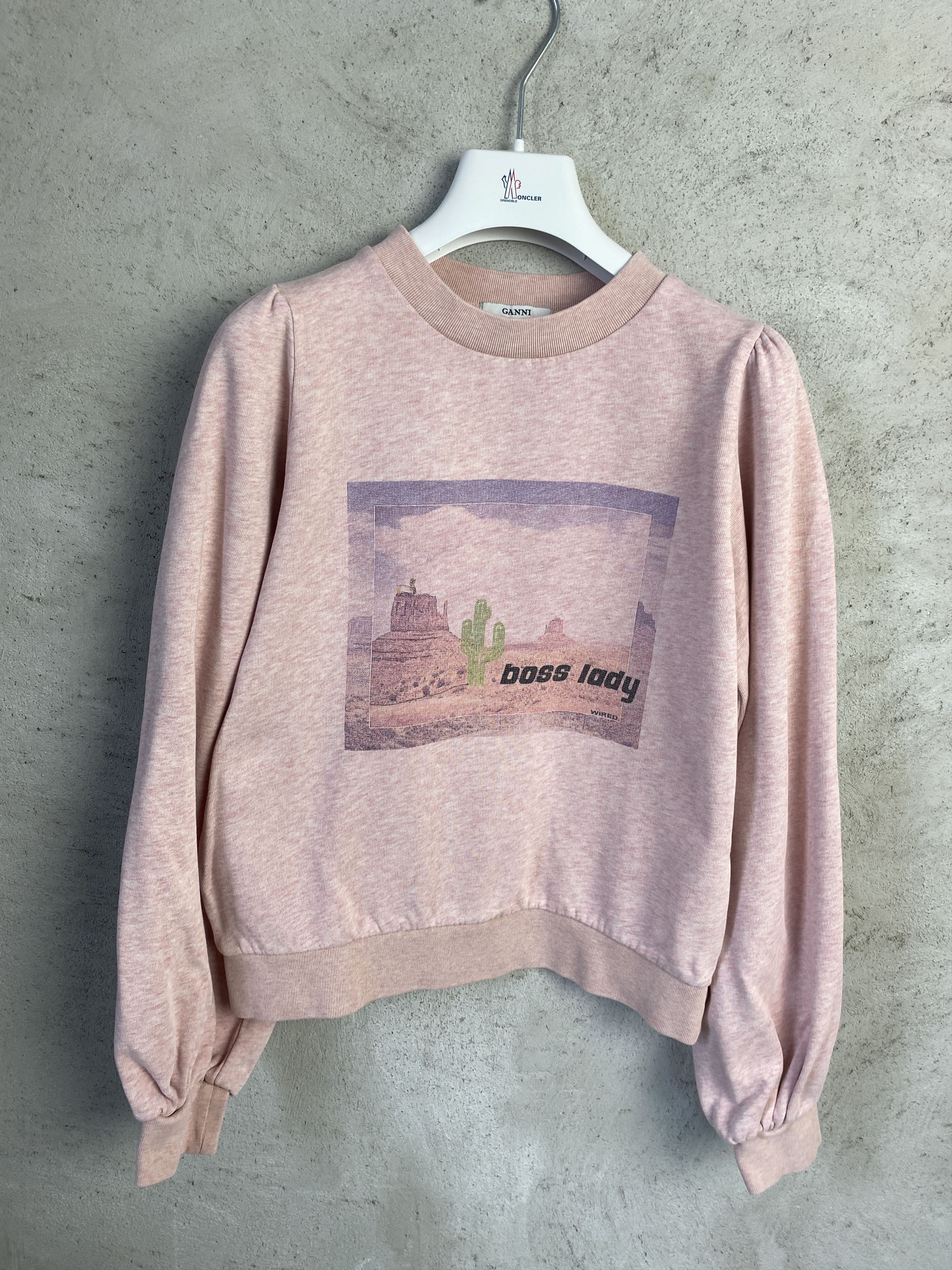 Ganni Ganni crewneck sweatshirt printed casual Size S / US 4 / IT 40 - 1 Thumbnail