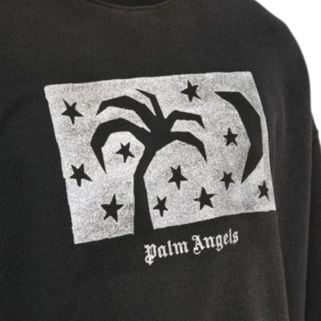 Palm Angels o1gr1nt0325 Nightsky Logo Crewneck Sweatshirt in Black Size US S / EU 44-46 / 1 - 2 Thumbnail