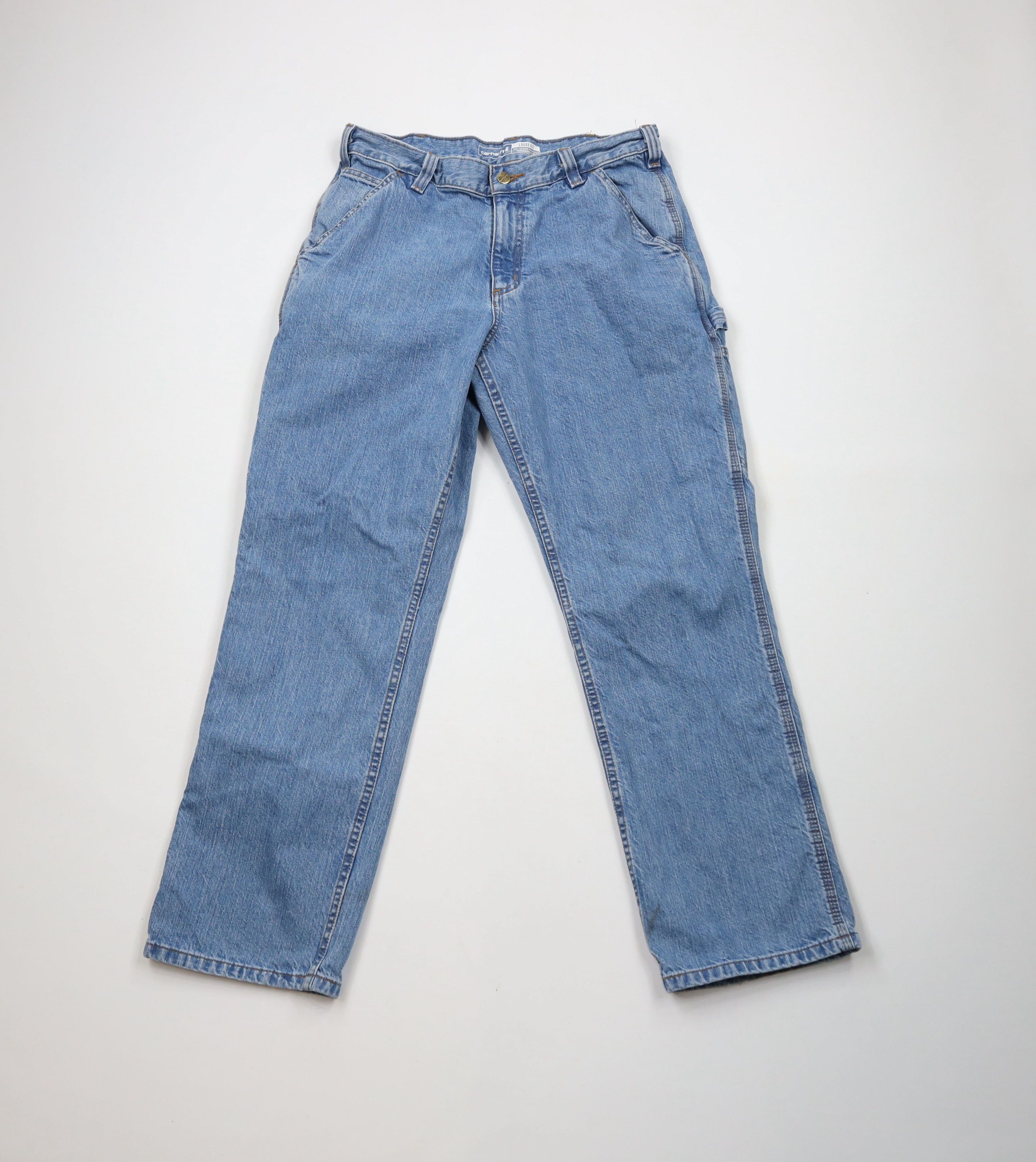 Carhartt × Vintage Vintage Y2K Carhartt Spell Relaxed Fit Dungaree Denim Jeans Size US 33 - 1 Thumbnail