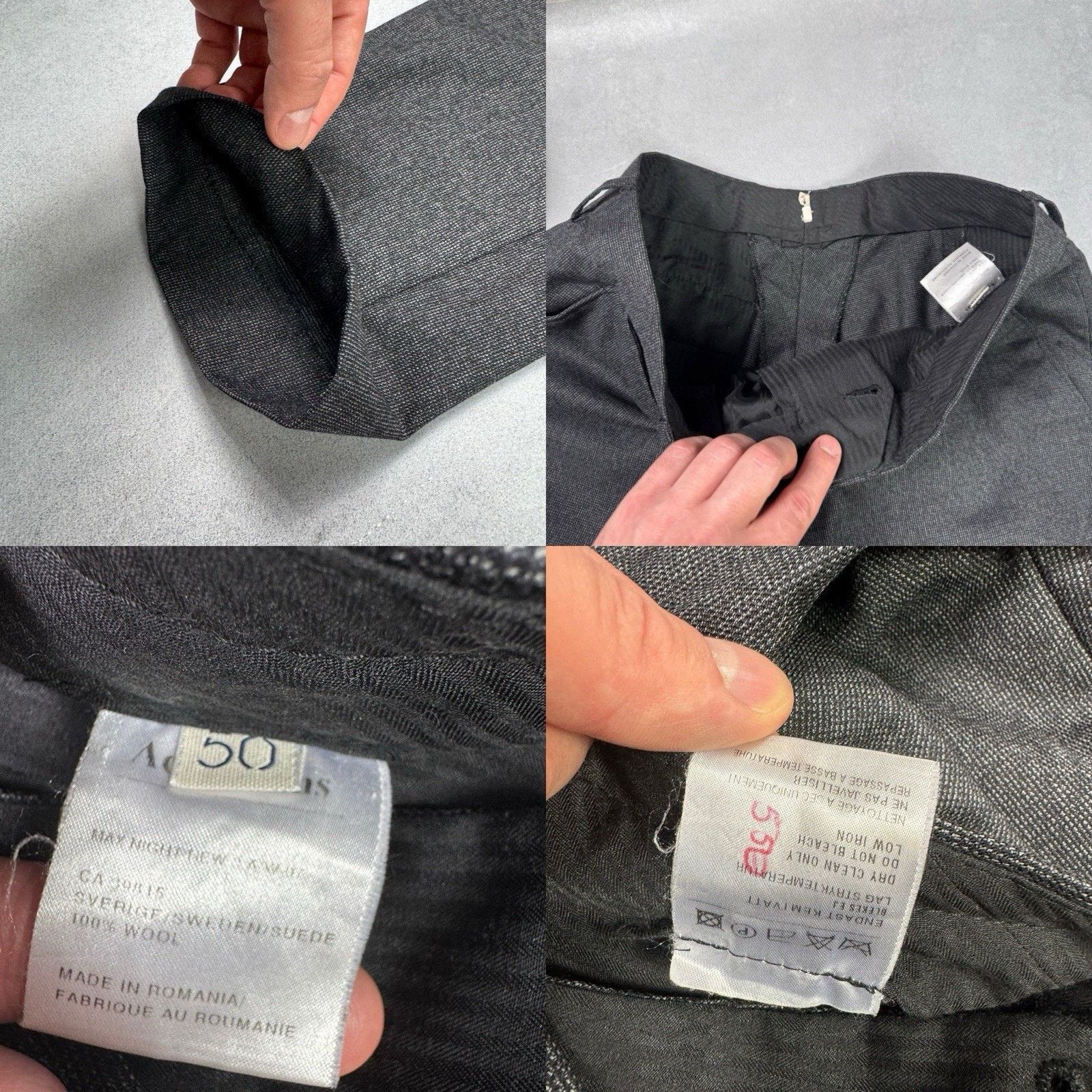 Acne Studios Acne Jeans Men Wool Trousers Size 50 Grey Size US 34 / EU 50 - 23 Thumbnail