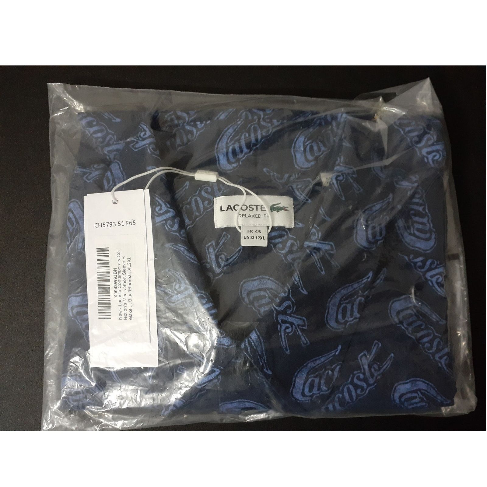 Lacoste Lacoste Short Sleeve Relaxed Shirt Lighthouse Blue XL/2XL Size US XXL / EU 58 / 5 - 2 Thumbnail