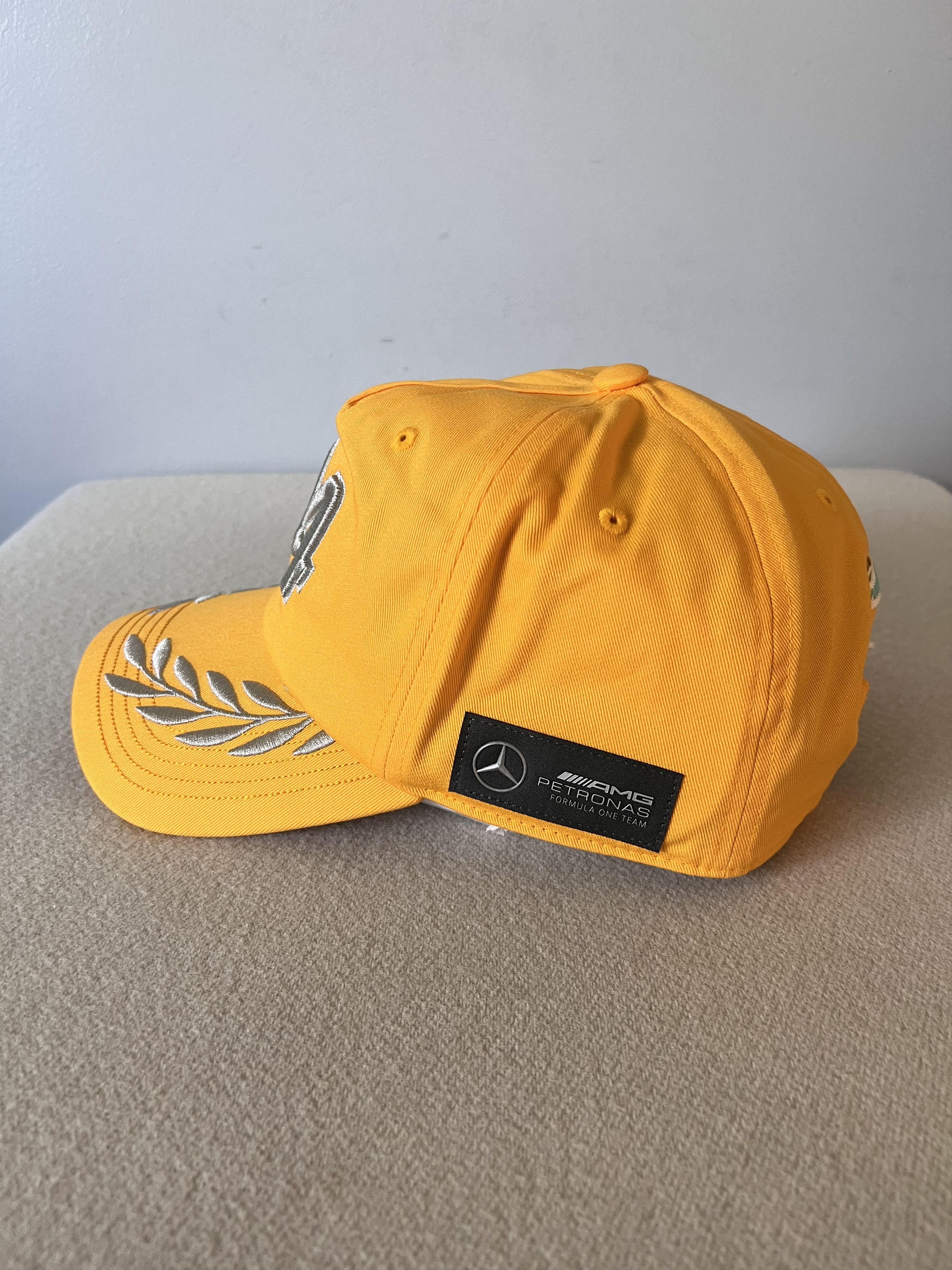 Adidas Adidas Bad Bunny Mercedes F1 Racing Hat in Gold Size ONE SIZE - 2 Thumbnail