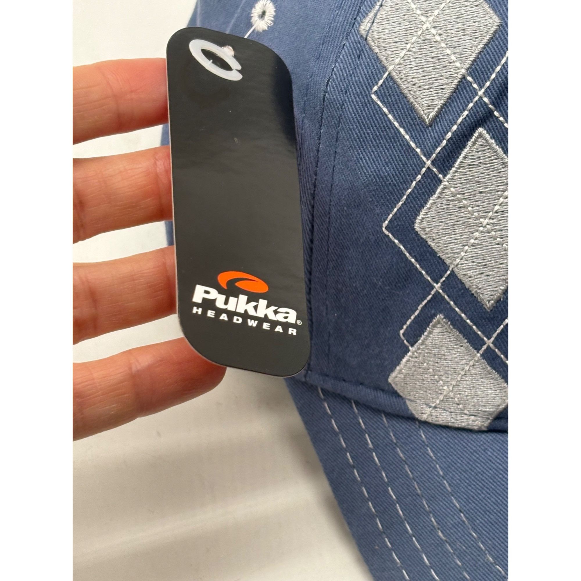 Other Pukka Argyle embroidered Cotton Twill Golf Cap/ Hat Denim Size ONE SIZE - 7 Thumbnail