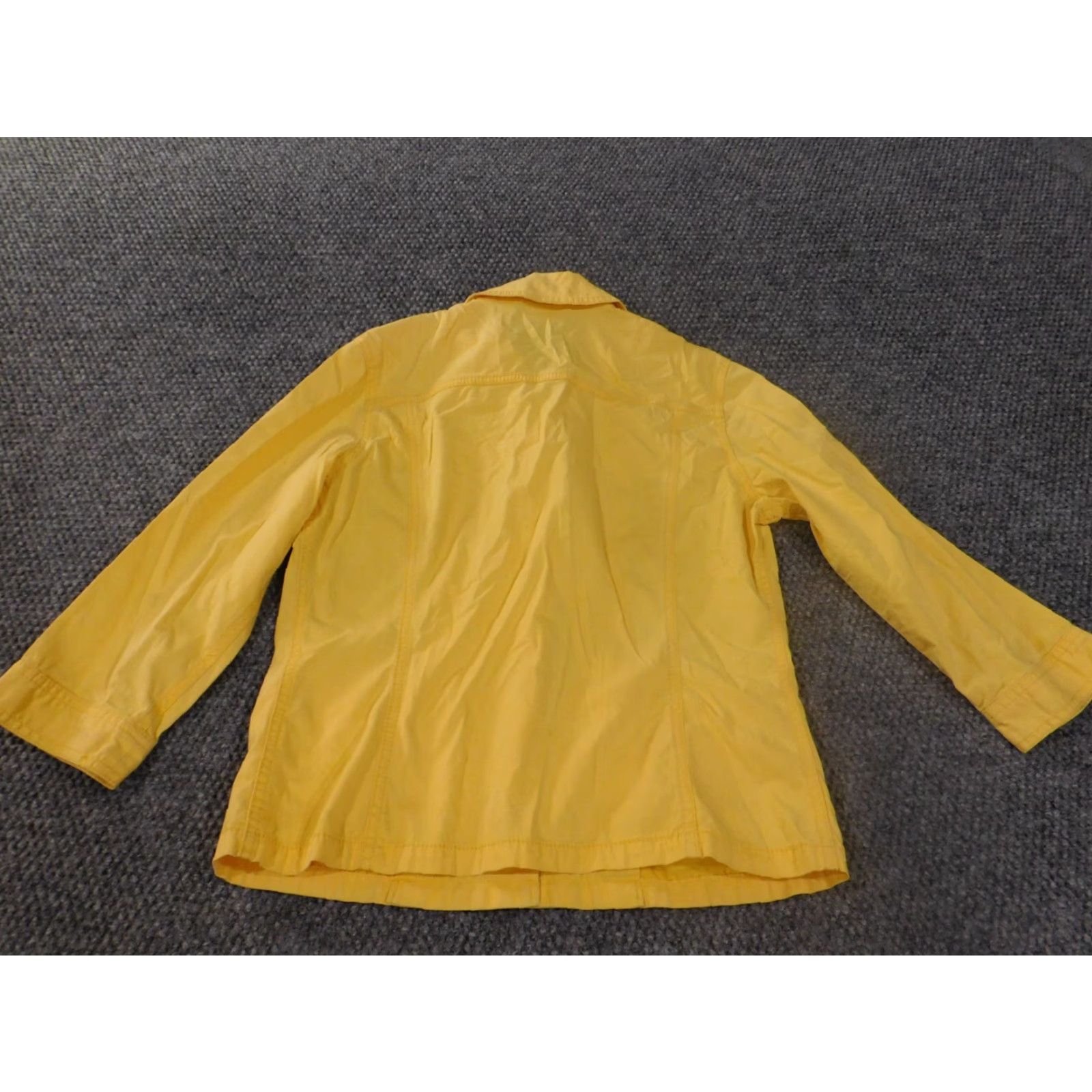 Vintage Chicos Jacket Yellow Womens 0 Basic Lightweight Cotton Knit Button Zip Casual Collar Fall Regular Womens Size XS / US 0-2 / IT 36-38 - 6 Thumbnail