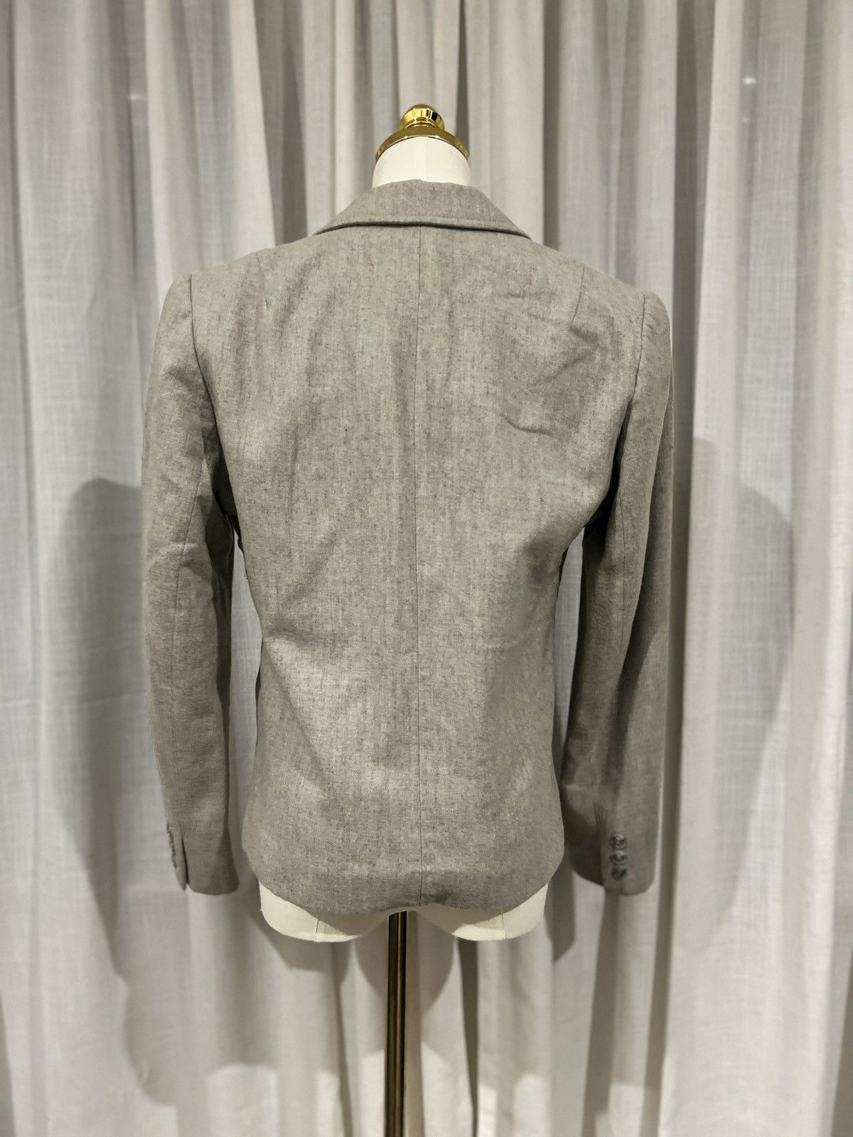 Pendleton Light Grey Vintage Pendleton Fitted Wool Blazer (60s–70s) Size XL / US 12-14 / IT 48-50 - 2 Thumbnail