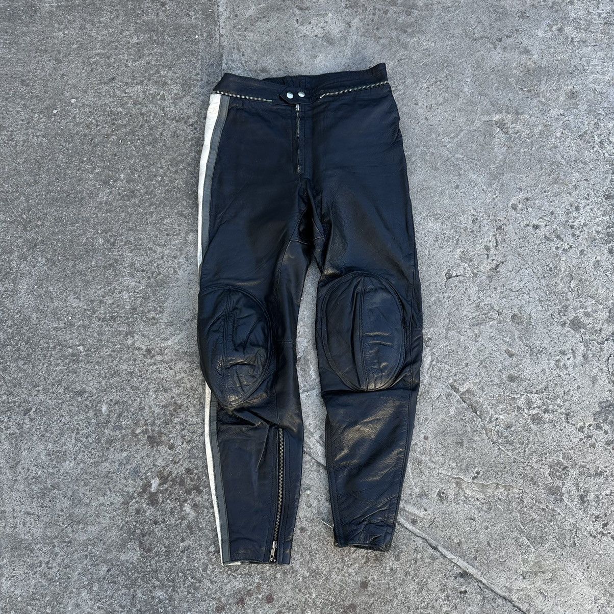 Vintage Vintage Moto Leather Pants Size 34 Style USA 90s Y2K Size US 34 / EU 50 - 1 Thumbnail
