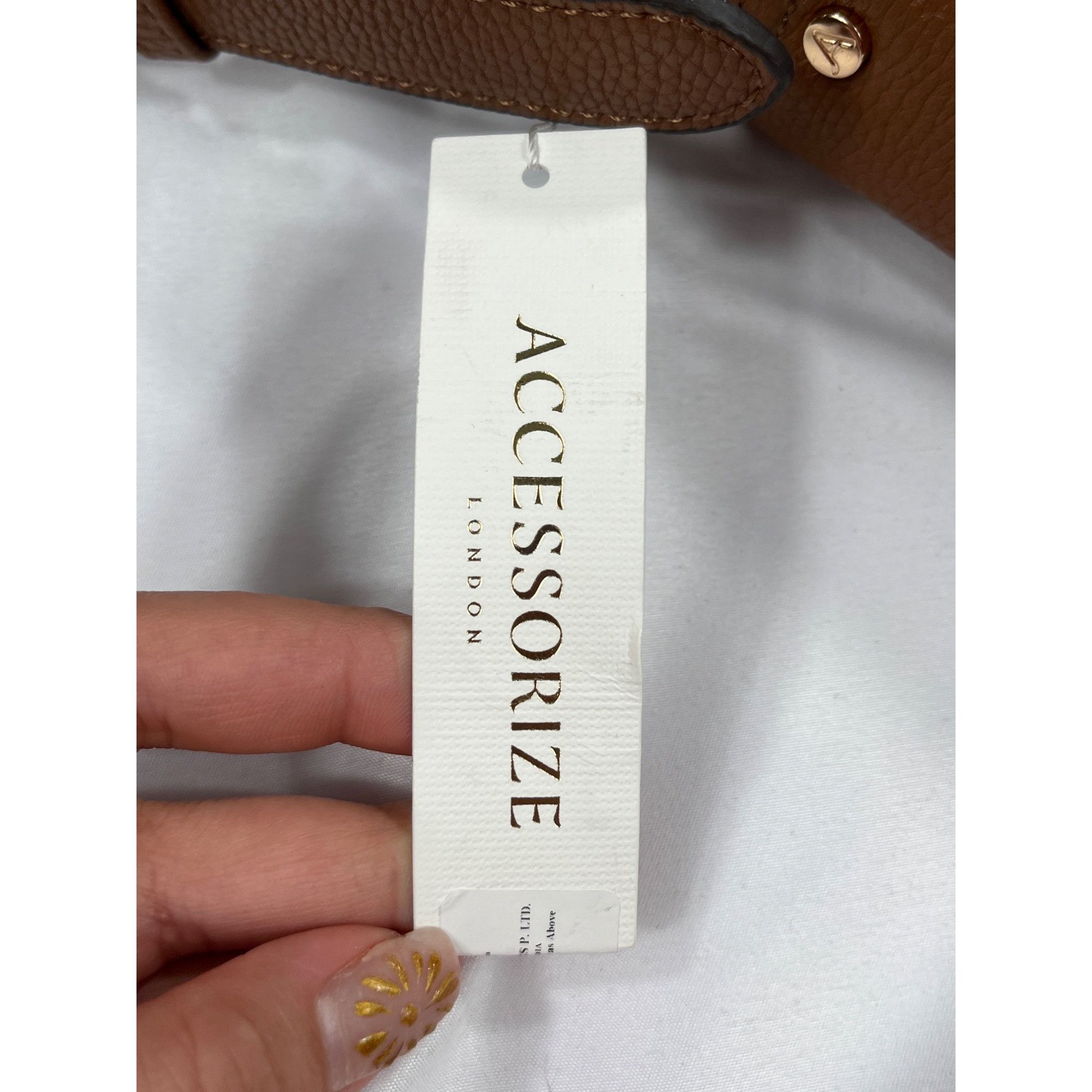 Designer Accessorize London SKU 7922 Womens Brown Leather Crossbody B Size ONE SIZE - 11 Thumbnail