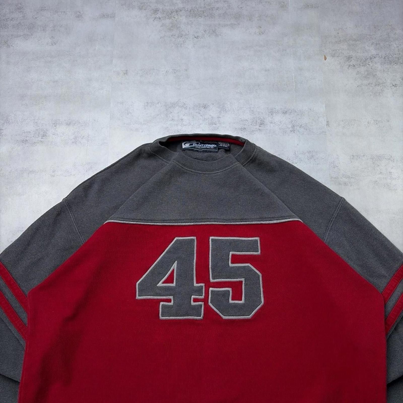 Point Zero Y2K Red Point Zero Grunge Skater Boxy Crewneck Sweater Size US L / EU 52-54 / 3 - 3 Thumbnail