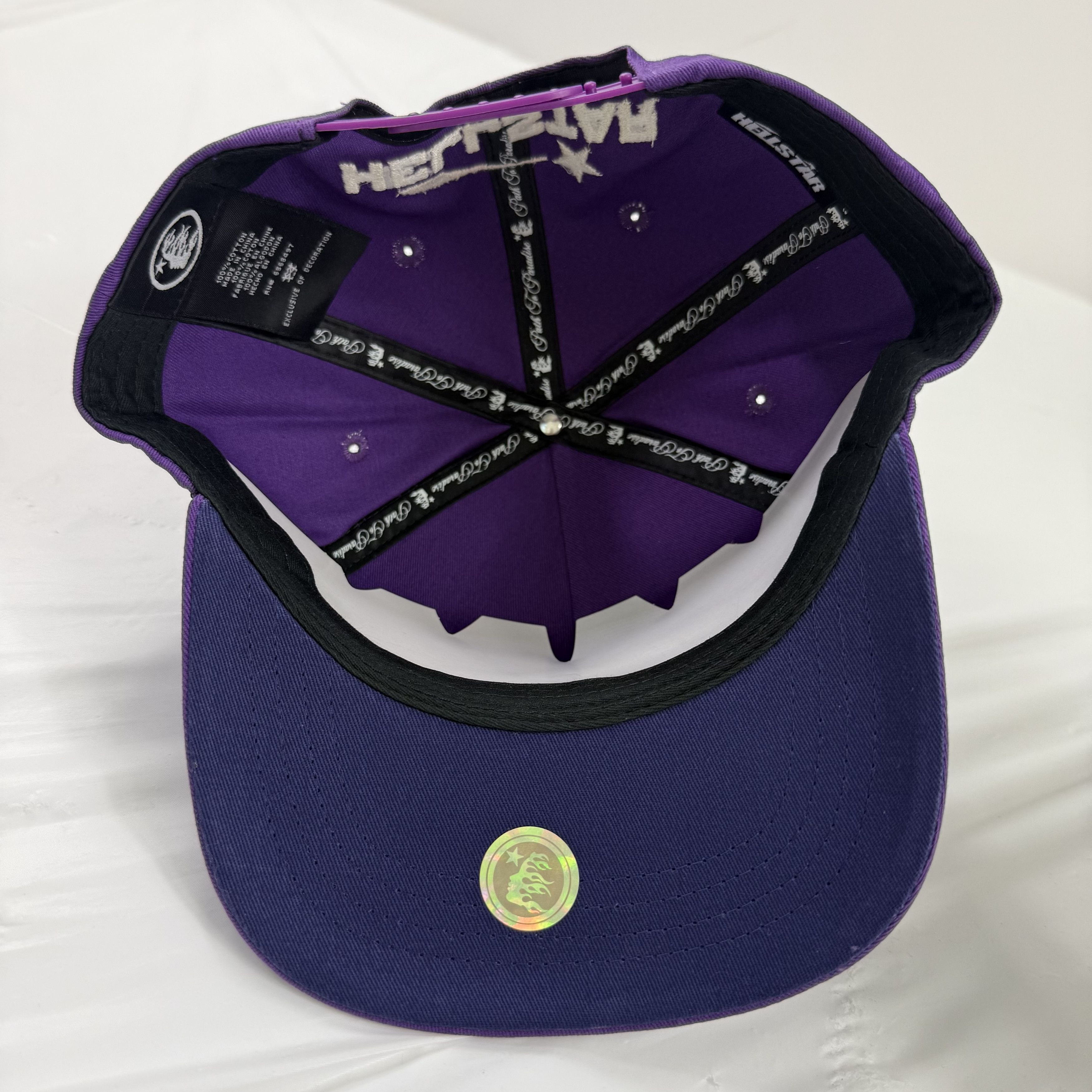 HELLSTAR Hellstar Records Purple Flame Head Star Snapback Adjustable Size ONE SIZE - 6 Thumbnail