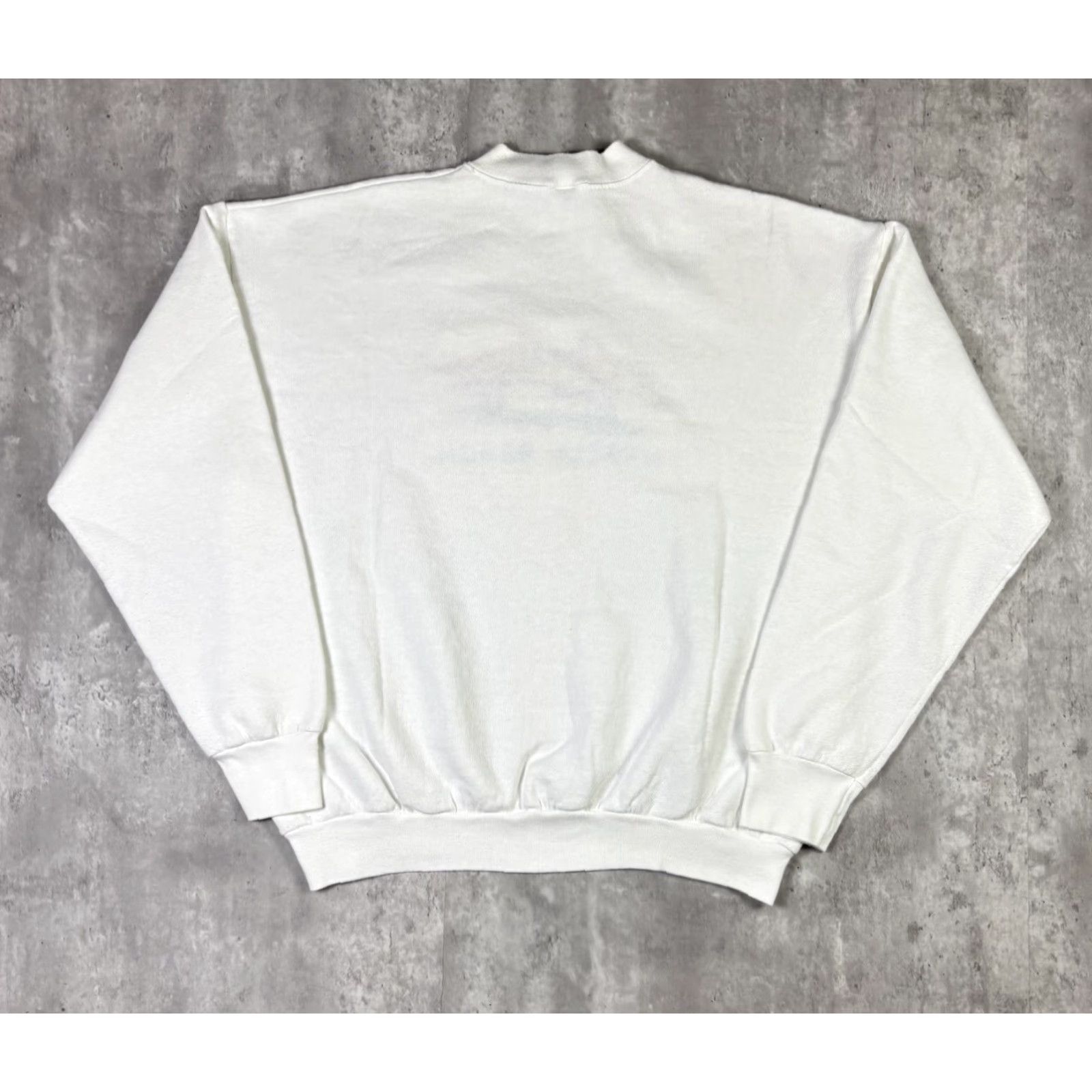 Fruit Of The Loom VINTAGE Fruit of the Loom Sweatshirt White XL 90s Embroidered Graphic Print Crewneck Pullover Men Size US XL / EU 56 / 4 - 2 Thumbnail