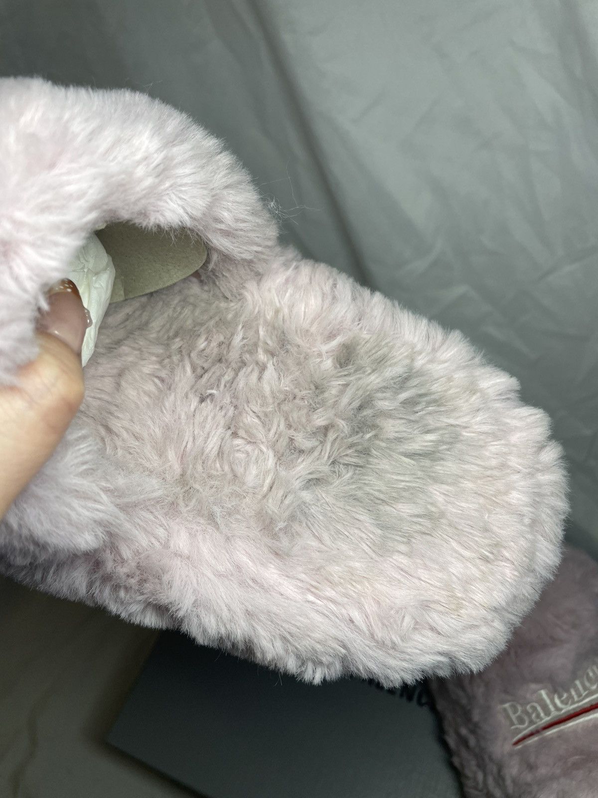 Balenciaga Balenciagia fluffy light pink platform slippers Size US 7 / IT 37 - 9 Thumbnail
