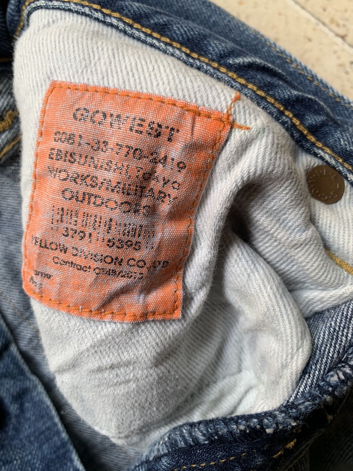 Japanese Brand Vintage gowest repaired selvedge denim Size US 29 - 9 Thumbnail