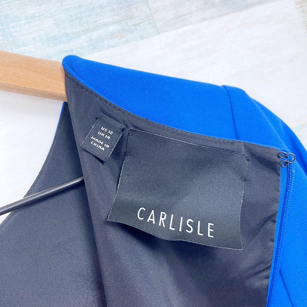 Other CARLISLE Colorblock Ponte Sheath Dress Blue Black Womens 12 Size XL / US 12-14 / IT 48-50 - 6 Thumbnail