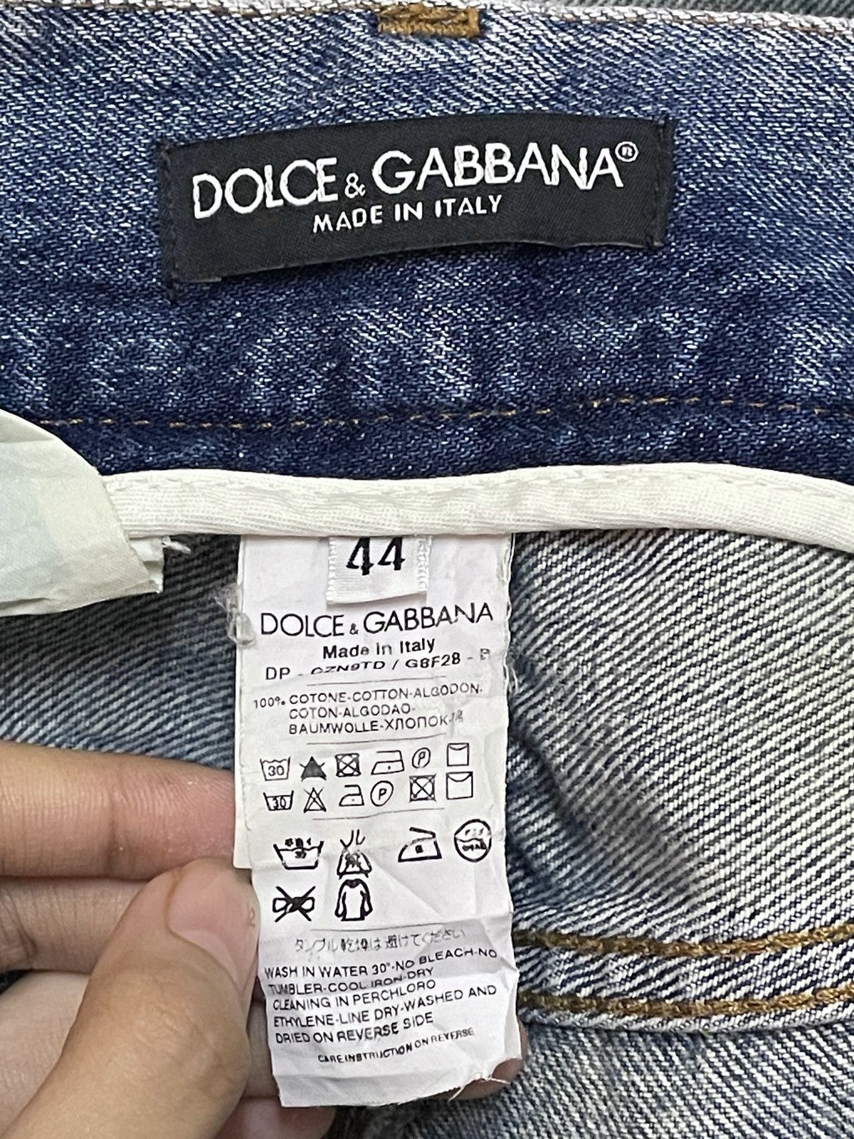 Dolce & Gabbana Very Rare Vintage Dolce Gabbana Style Distressed Jeans 2000s Size US 31 - 10 Thumbnail