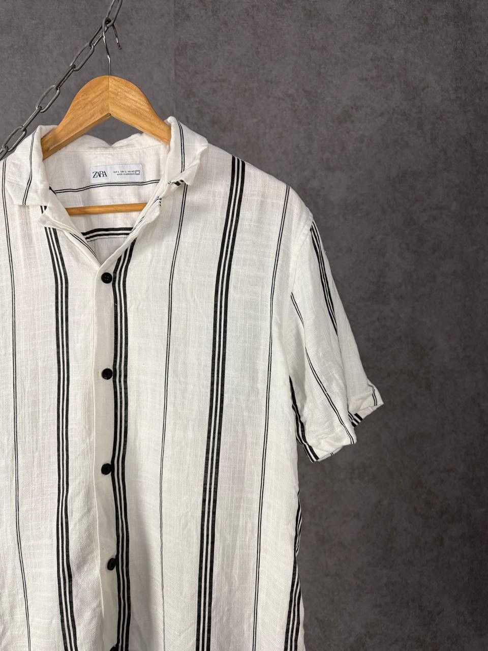 Zara Zara Man designer linen shirt Size US L / EU 52-54 / 3 - 2 Thumbnail